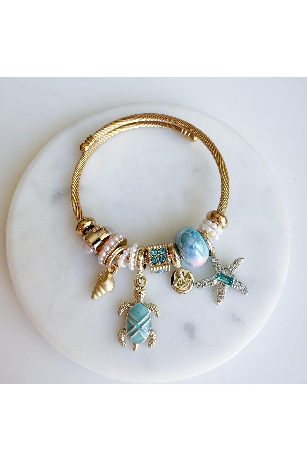 Venus Design Çelik Kaplumbağa Charm Bileklik