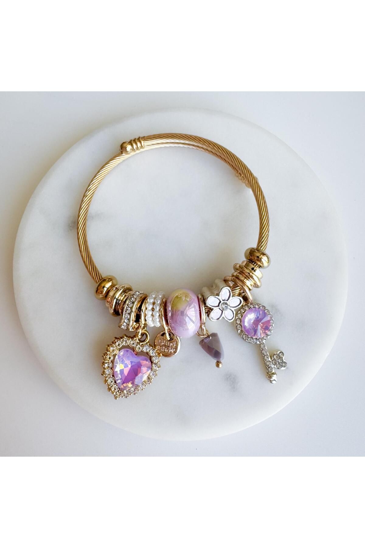 Venus Design Çelik Kalp Charm Bileklik