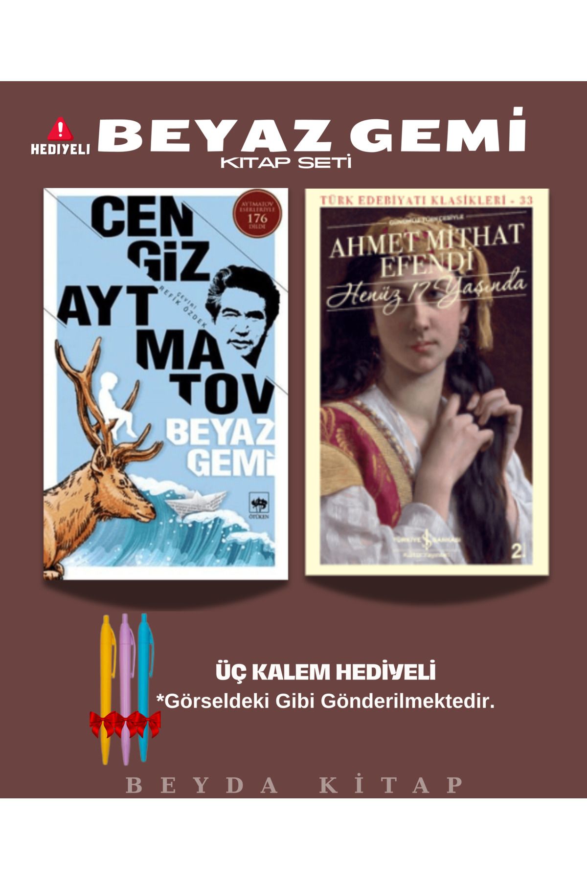 Bilge Kültür Sanat Beyaz Gemi - Henüz 17 Yaşında - Cengiz Aytmatov - Kalem Hediyeli - Kitap Seti