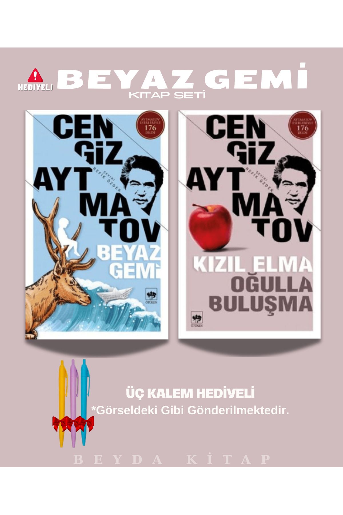 Bilge Kültür Sanat Beyaz Gemi - Kızıl Elma - Cengiz Aytmatov - Kalem Hediyeli - Kitap Seti