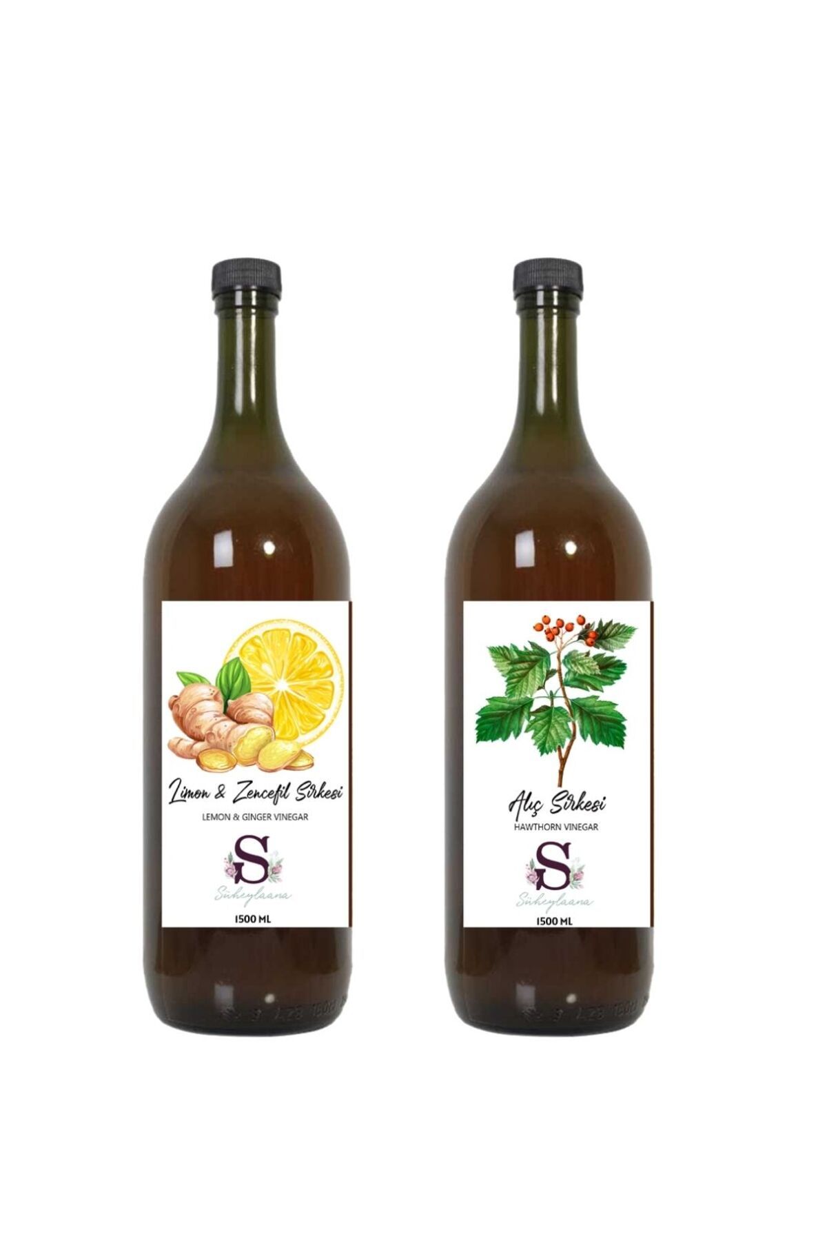 Süheylaana Doğal Limon & Zencefil Sirkesi 1500 Ml - Doğal Alıç Sirkesi 1500 Ml