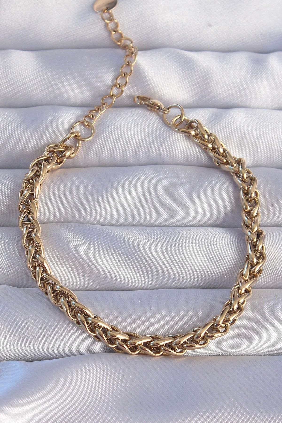 STOREMAX 316L Çelik Gold Renk Burgu Zincir Bileklik