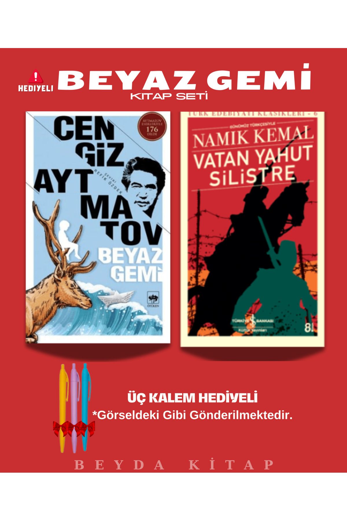 Bilge Kültür Sanat Beyaz Gemi - Vatan Yahut Silistre - Cengiz Aytmatov - Kalem Hediyeli - Kitap Seti