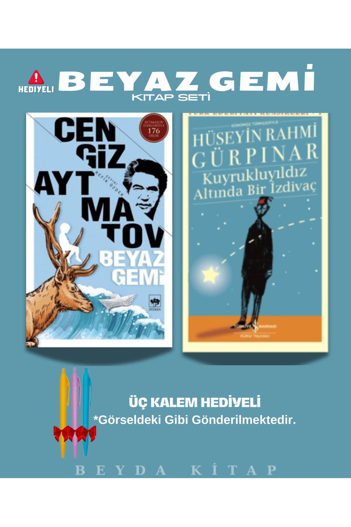 Bilge Kültür Sanat Beyaz Gemi - Kuyruklu Yıldız - Cengiz Aytmatov - Kalem Hediyeli - Kitap Seti
