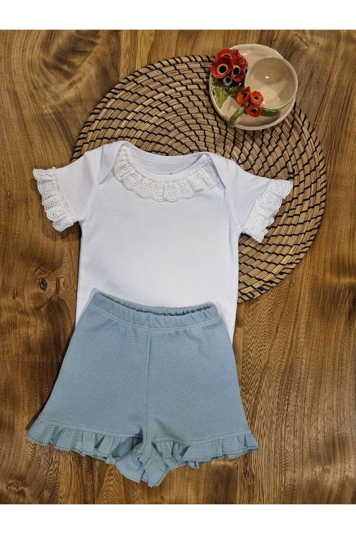 BabyCo KIZ BEBEK ŞORTLU TAKIM