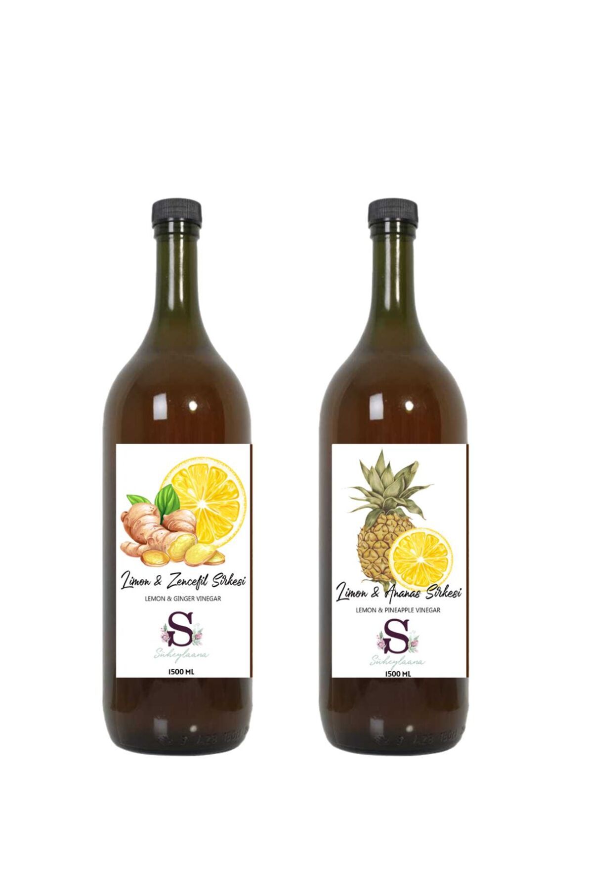 Süheylaana Doğal Limon & Zencefil Sirkesi 1500 Ml - Doğal Limon & Ananas Sirkesi 1500 Ml