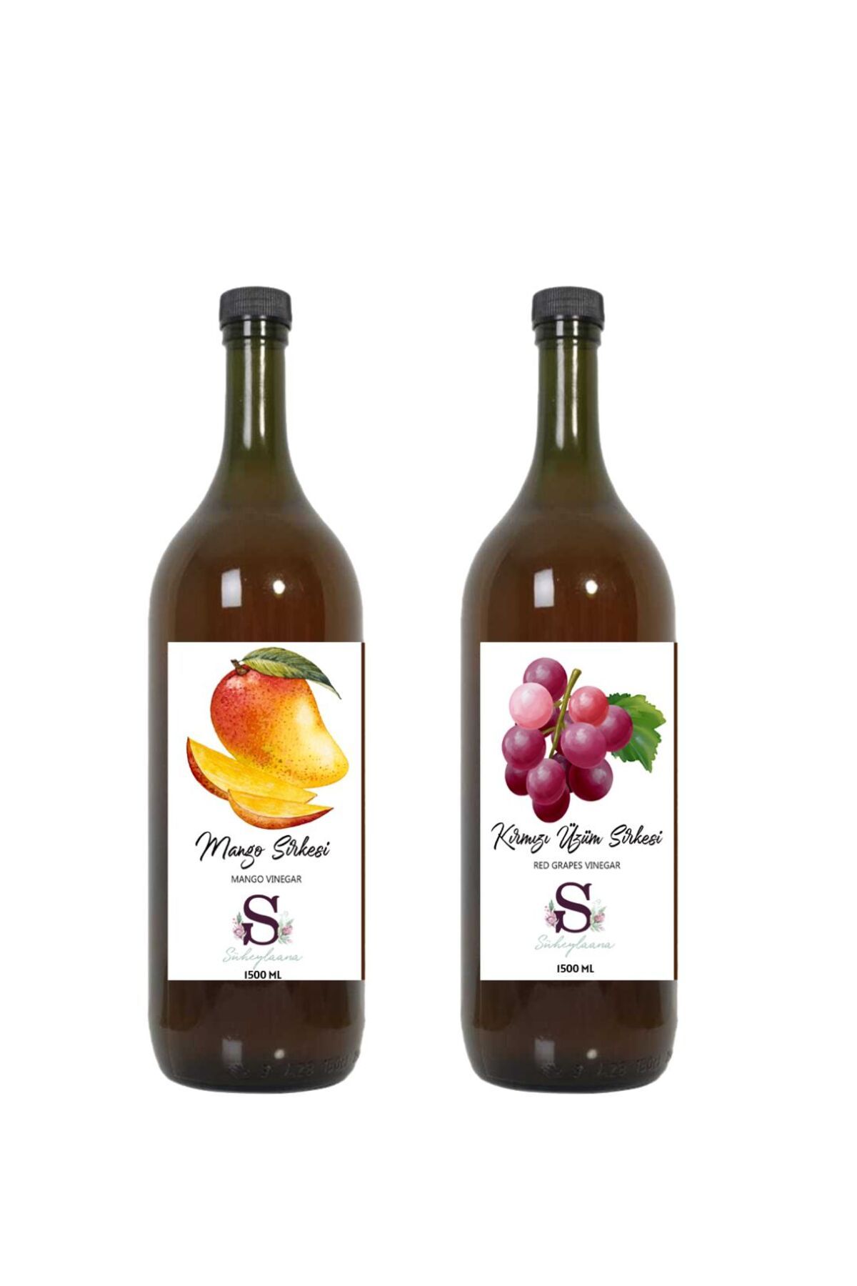 Süheylaana Doğal Mango Sirkesi 1500 Ml - Doğal Kırmızı Üzüm Sirkesi 1500 Ml