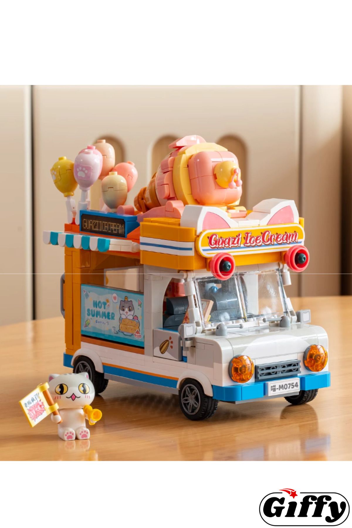 giffy-Ice Cream Shop Building Block Set Mini Movable Ice Cream Shop Set 723 Pieces Toy Boxed Activity Hobby Block 3