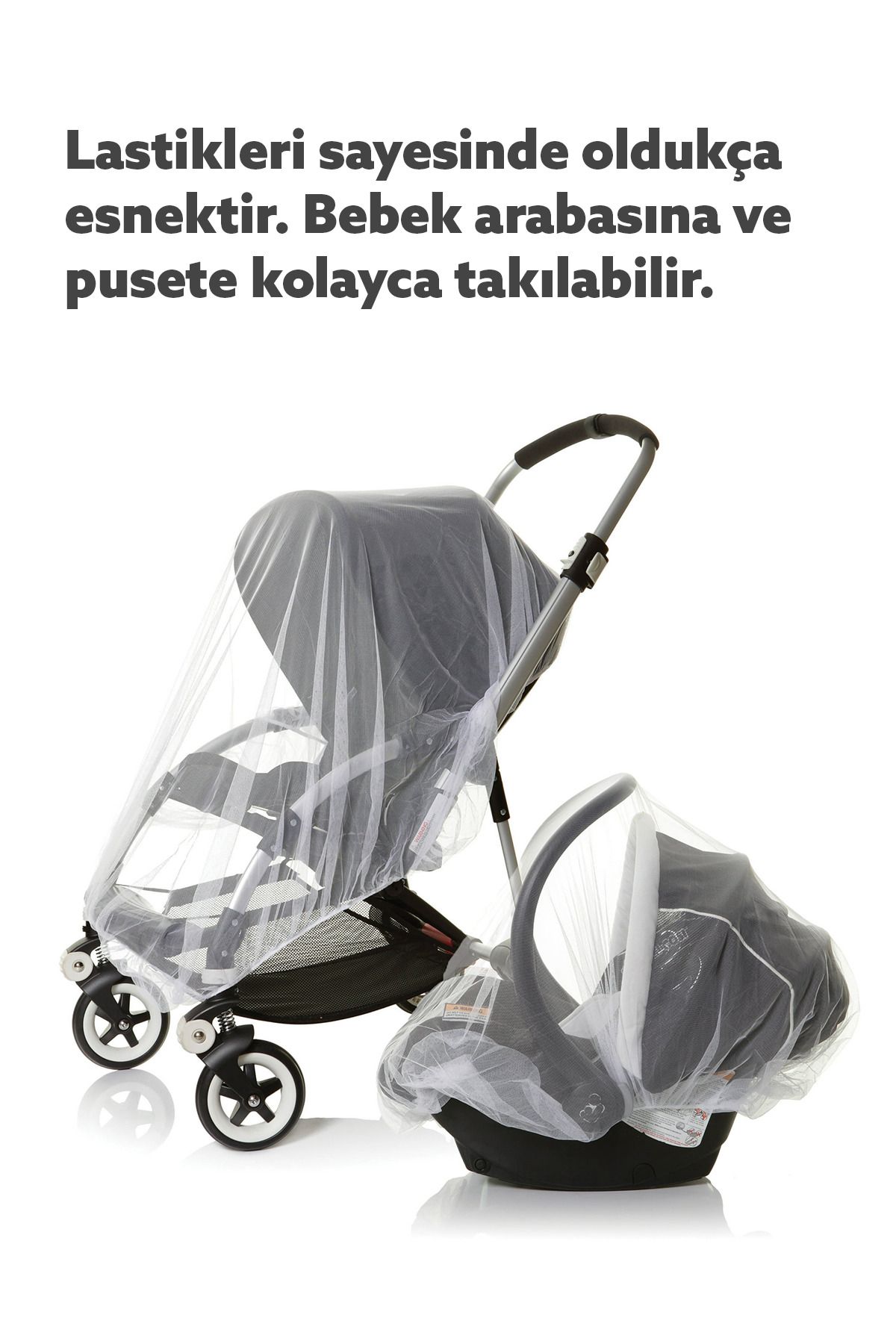 Beatitude-Stroller Fly Screen Compatible with Every Baby Stroller Mosquito Net Canopy Washable Fine Mesh Mother Kids Products 5