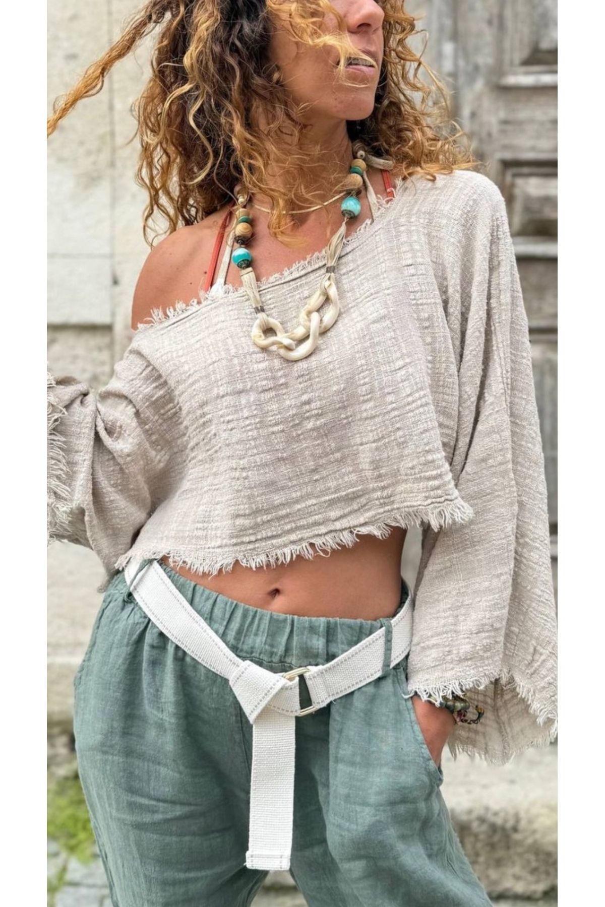 TEXTURA ✅ Kayık Yaka Omuz Açık Bluz - Duru Model, Rahat ve Modern