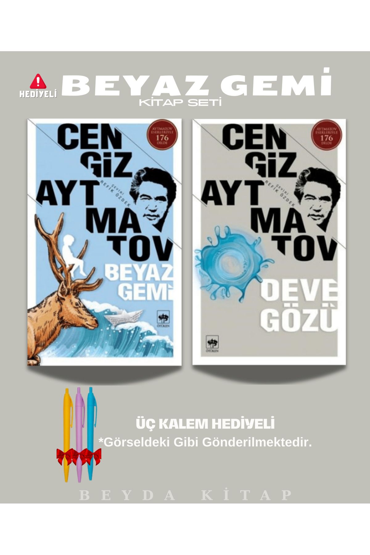 Bilge Kültür Sanat Beyaz Gemi - Deve Gözü - Cengiz Aytmatov - Kalem Hediyeli - Kitap Seti