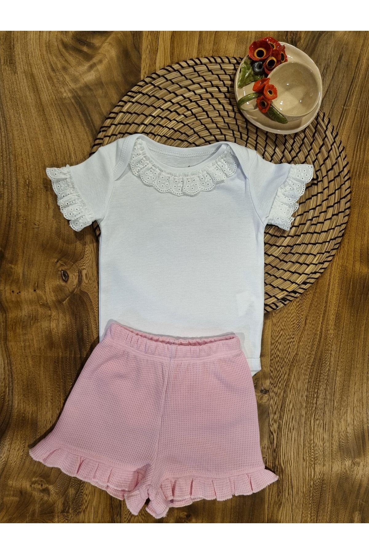 BabyCo KIZ BEBEK ŞORTLU TAKIM