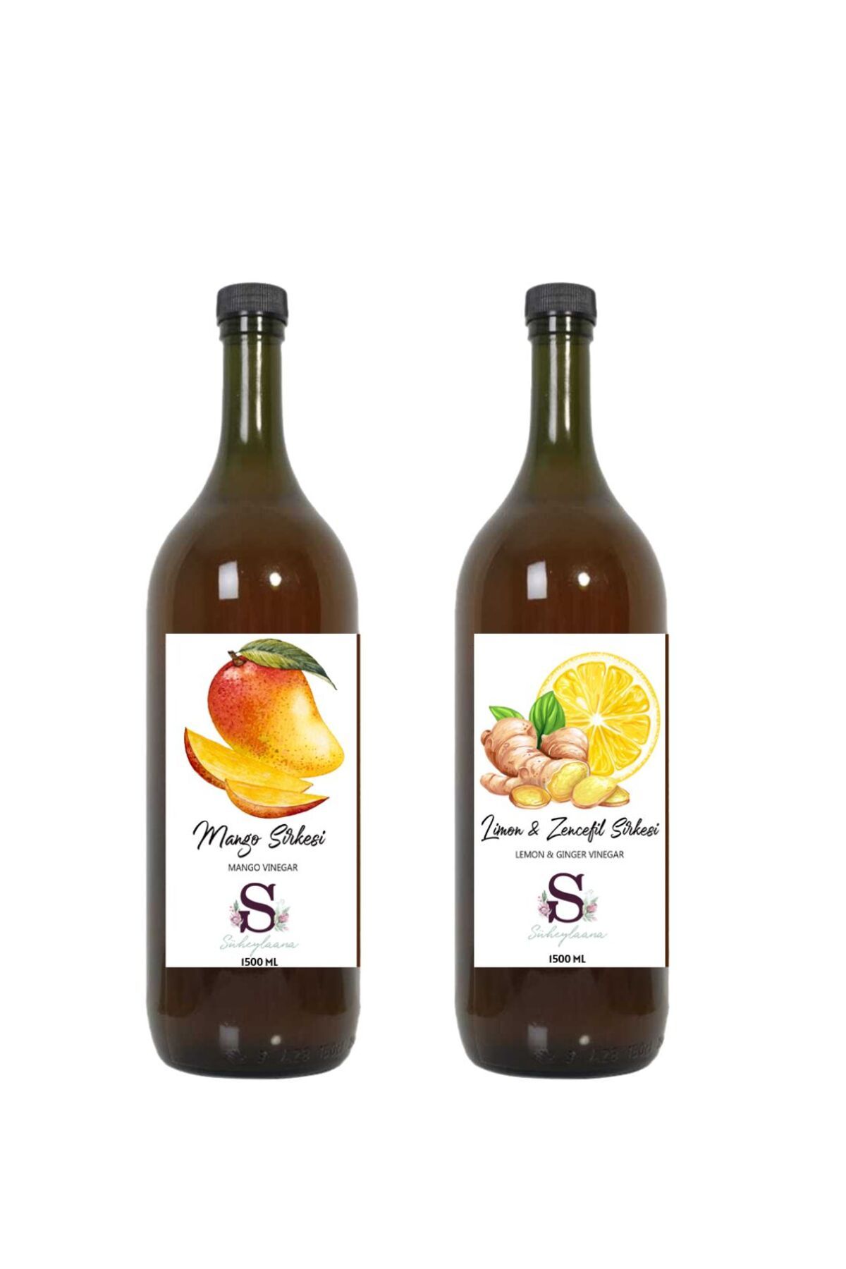Süheylaana Doğal Mango Sirkesi 1500 Ml - Doğal Limon & Zencefil Sirkesi 1500 Ml