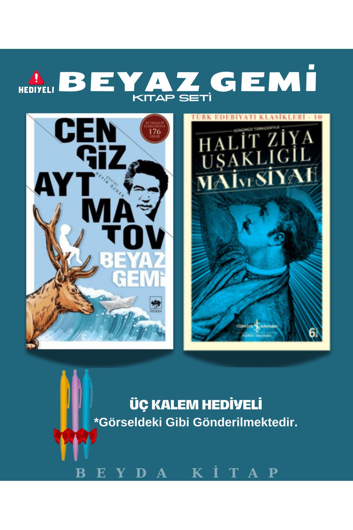 Bilge Kültür Sanat Beyaz Gemi - Mai ve Siyah - Cengiz Aytmatov - Kalem Hediyeli - Kitap Seti