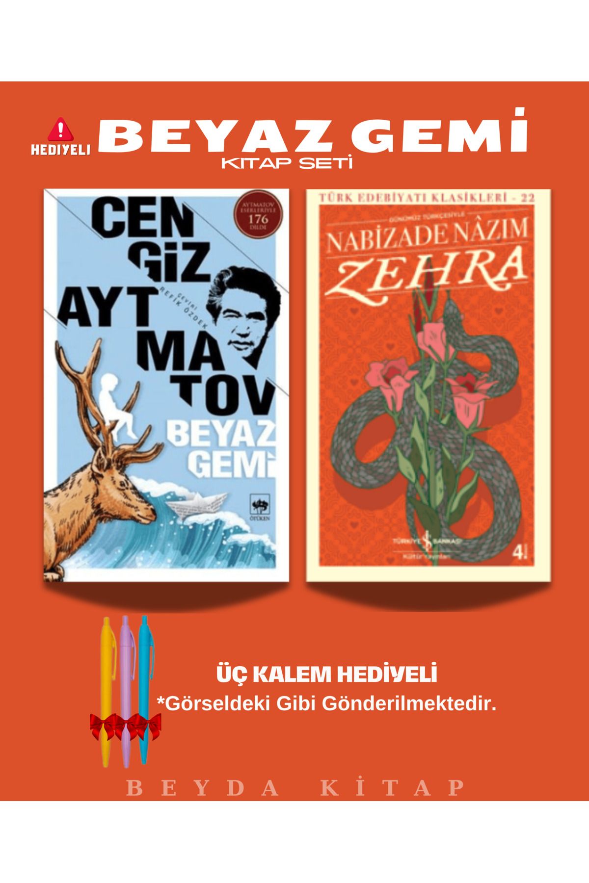 Bilge Kültür Sanat Beyaz Gemi - Zehra - Cengiz Aytmatov - Kalem Hediyeli - Kitap Seti