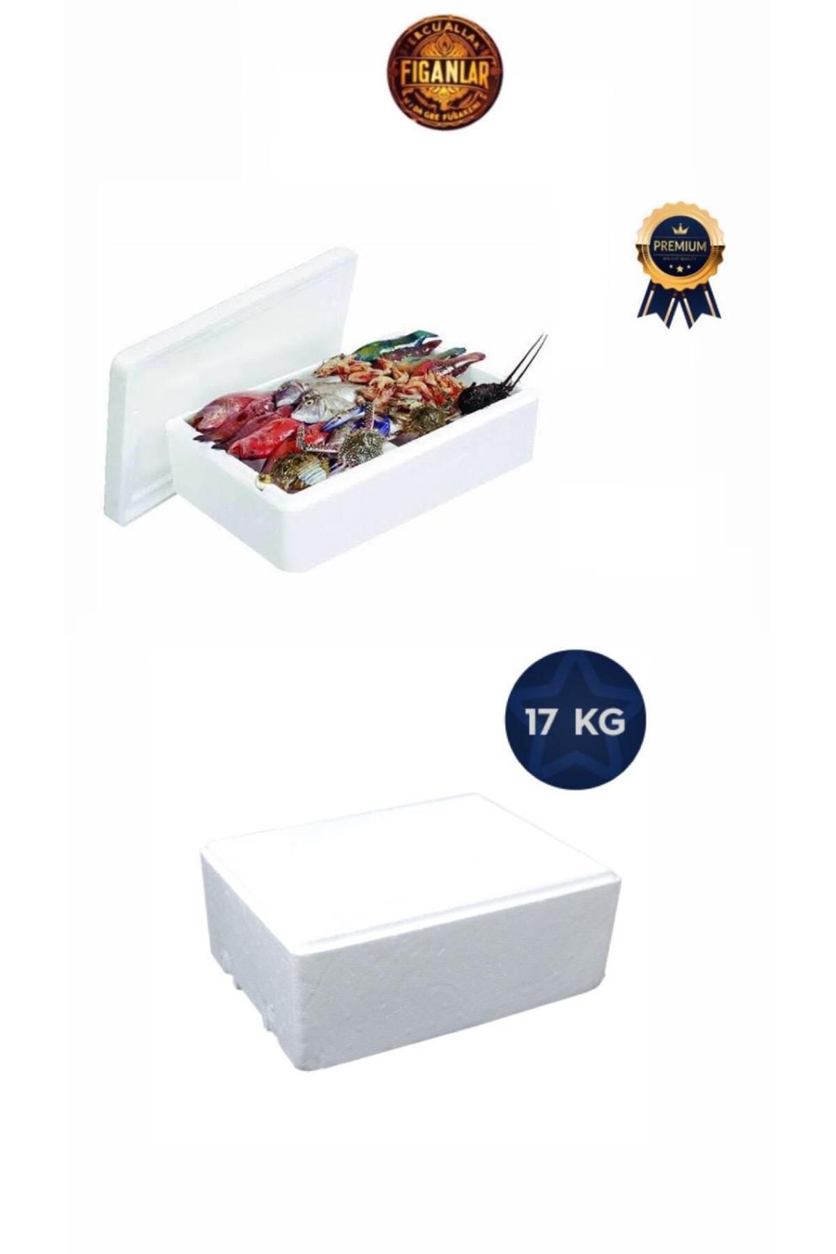figanlar ambalaj Eps Strafor Köpük Kutu Kapaklı/Kurban Eti ve Balık Saklama Kutusu 17kg 57x38cm 1 adet