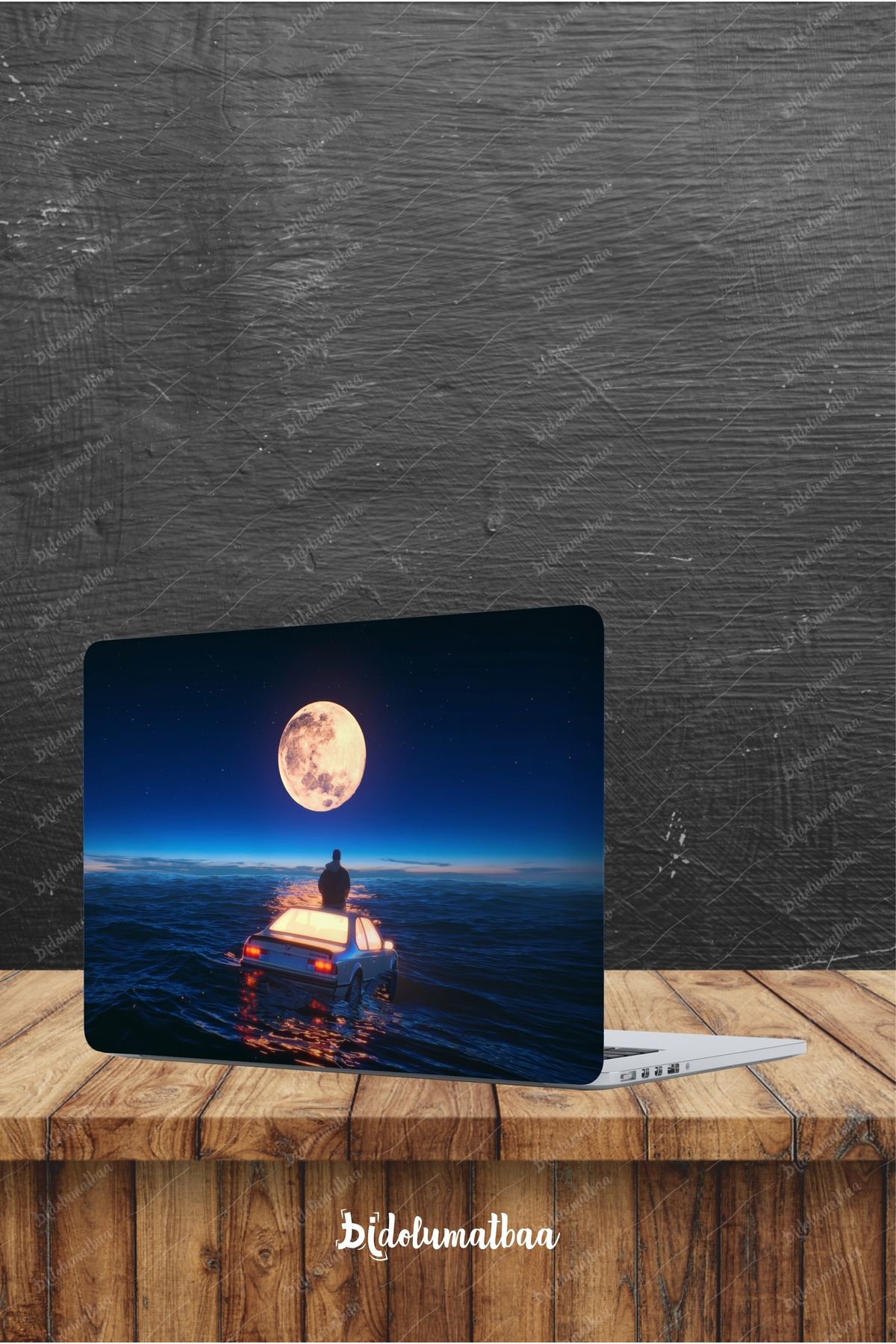 Bidolumatbaa Laptop Sticker Bilgisayar Notebook Pc Ay ve Deniz Kaplama Etiketi