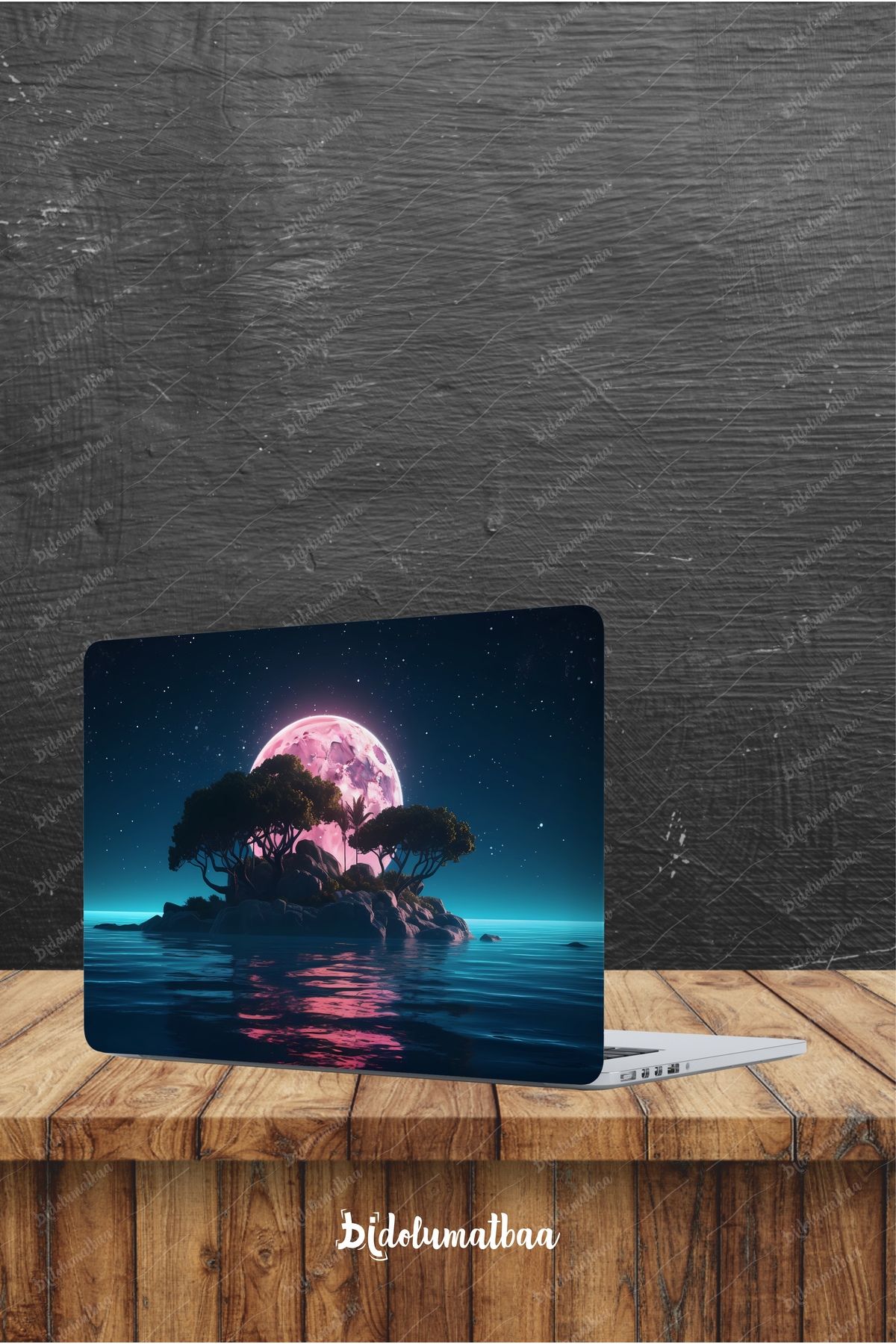 Bidolumatbaa Laptop Sticker Bilgisayar Notebook Pc Ada ve Ay Kaplama Etiketi