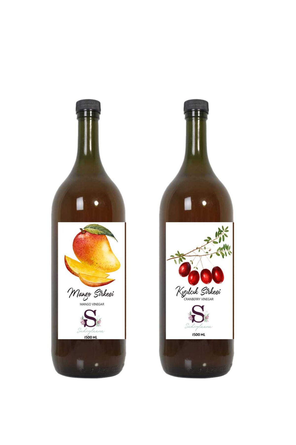 Süheylaana Doğal Mango Sirkesi 1500 Ml - Doğal Kızılcık Sirkesi 1500 Ml