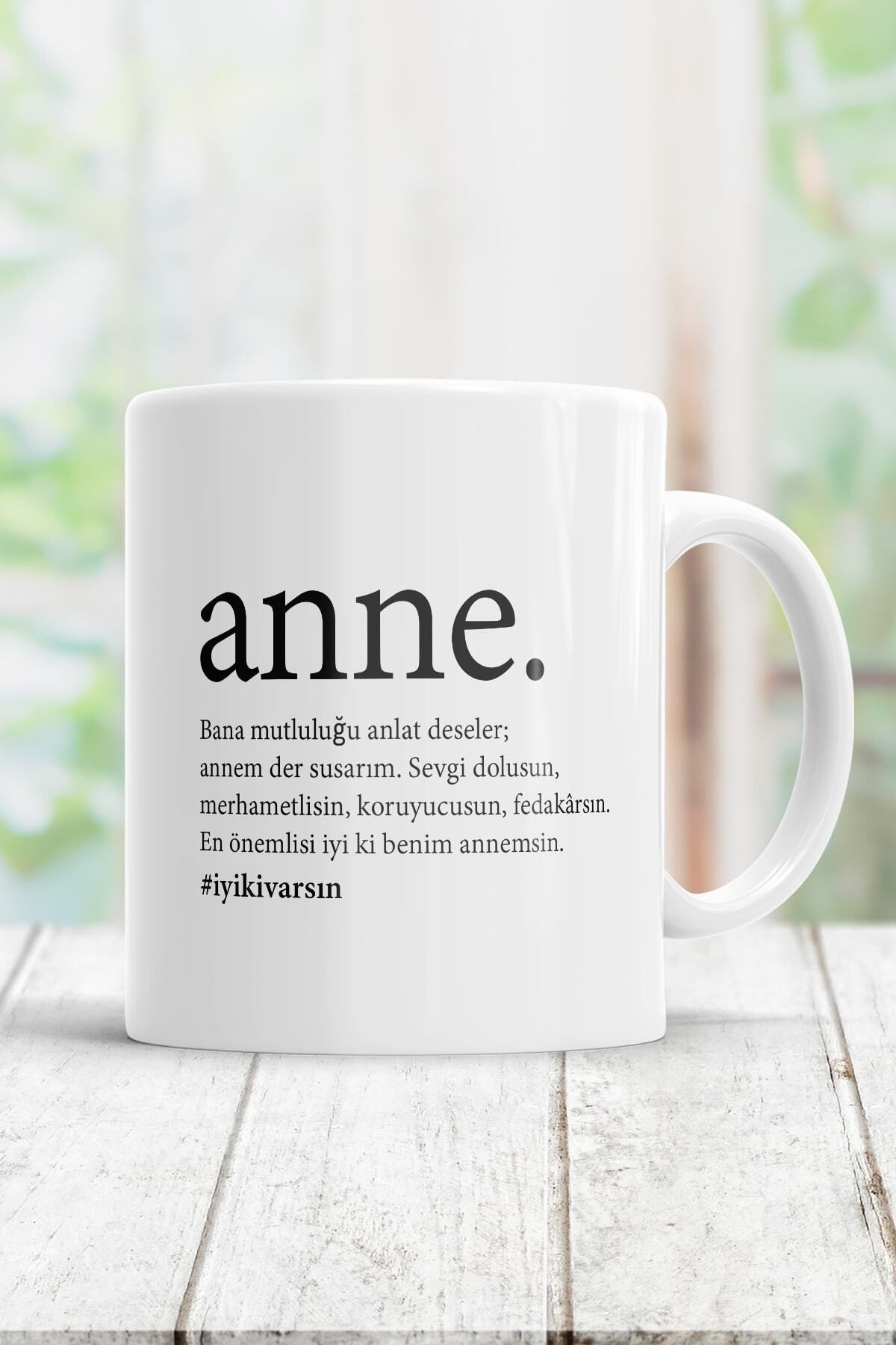 BİBANAPROMOSYON Anneye Mesaj Kupa Bardak