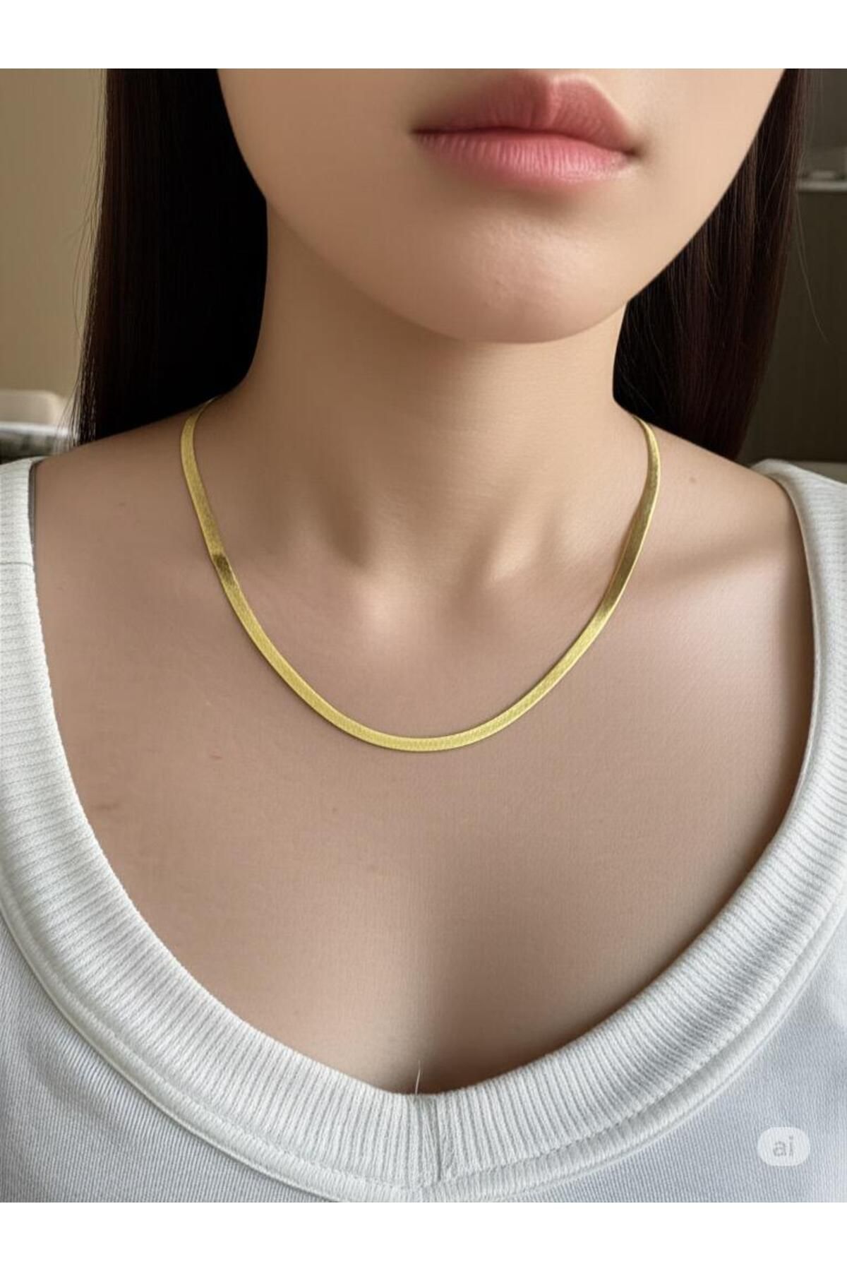 magische Gold renk italyan kolye kadın erkek