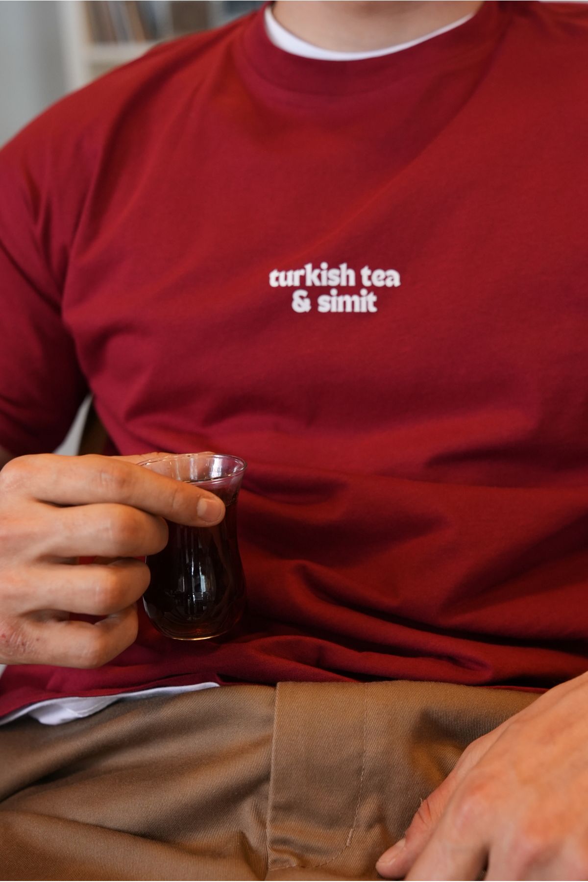 Lesin Studio Çay Simit Oversize Tişört