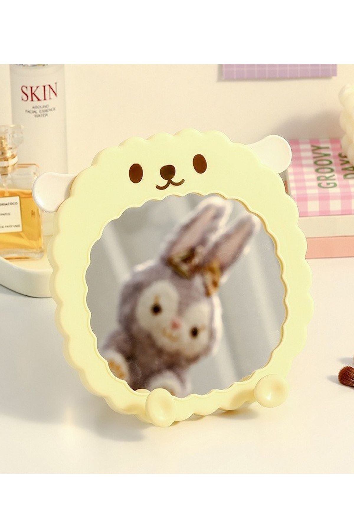 CAŞ DEKORASYON Sarı Renk Koyun Figür Masa Aynası