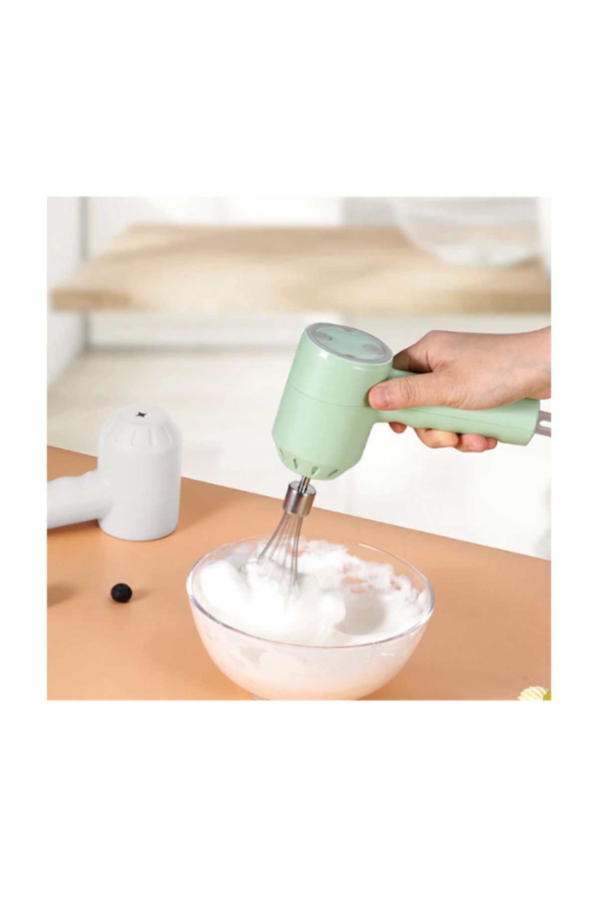 MACON-USB Rechargeable Electric Hand Mixer – Portable Handheld Blender with Whisk Attachment 2