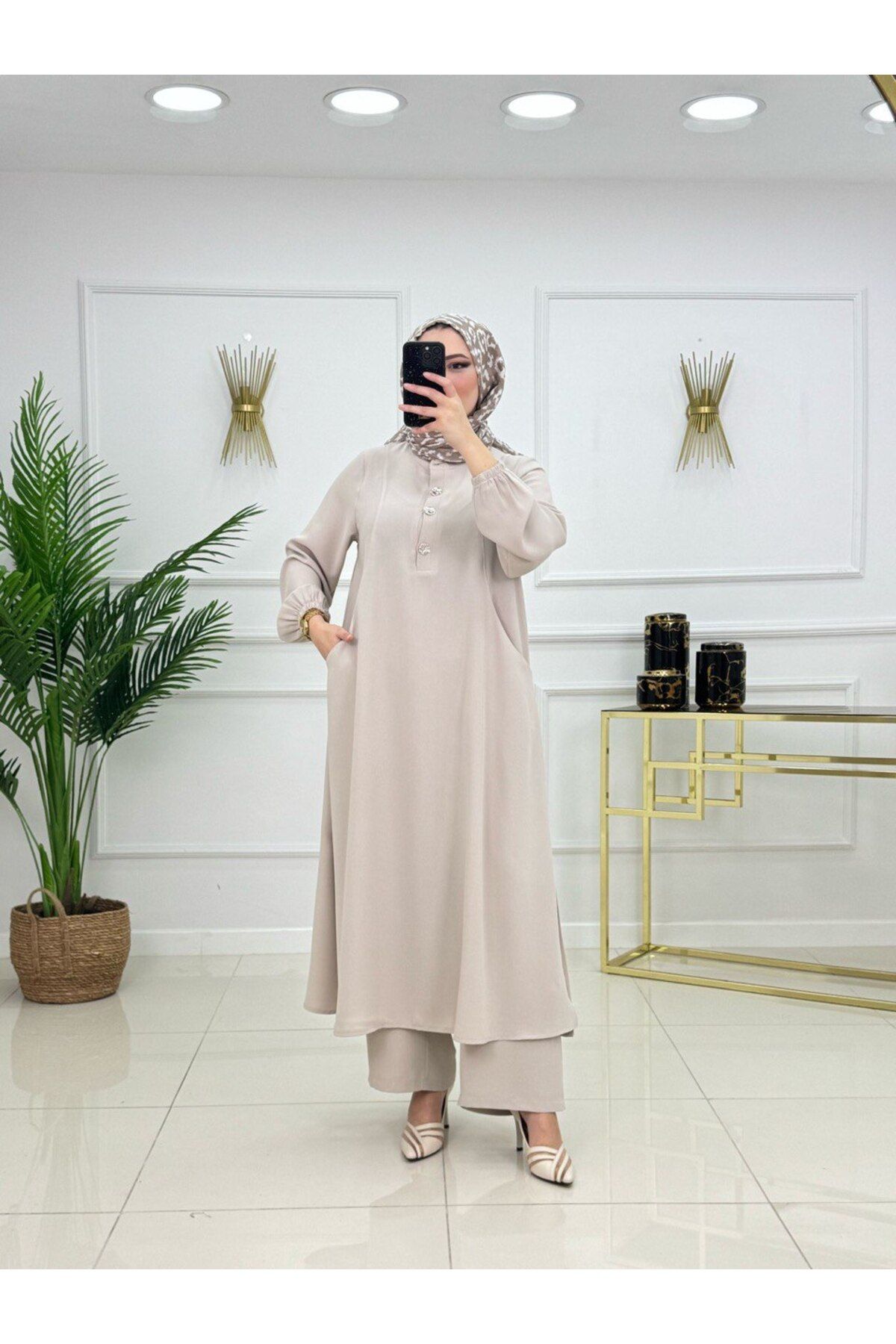 VALENS BOUTİQUE Kadın Tesettür 2'Li Takım Tunik & Pantolon