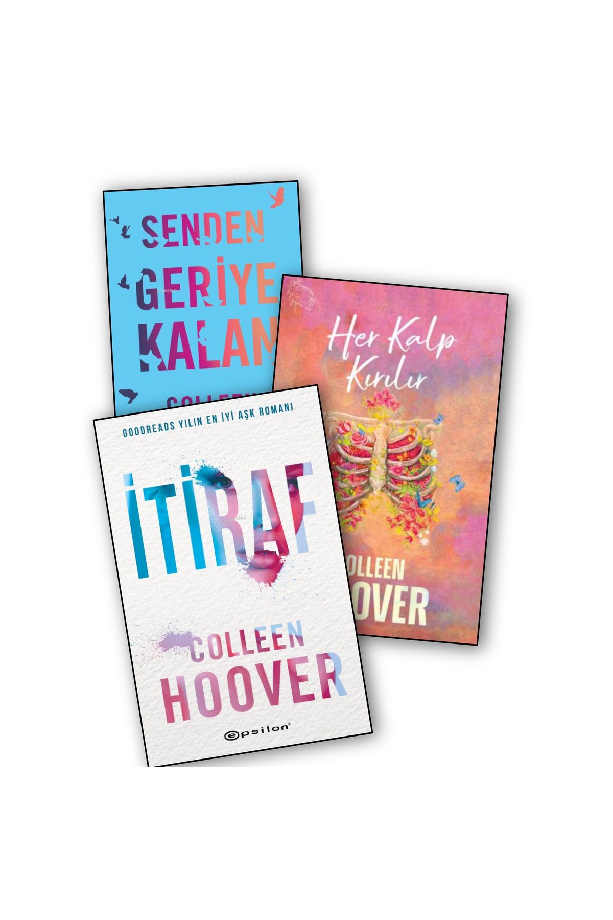 Epsilon Yayınevi Senden Geriye Kalan - Her Kalp Kırılır - İtiraf Colleen Hoover 3 lü Kitap Seti