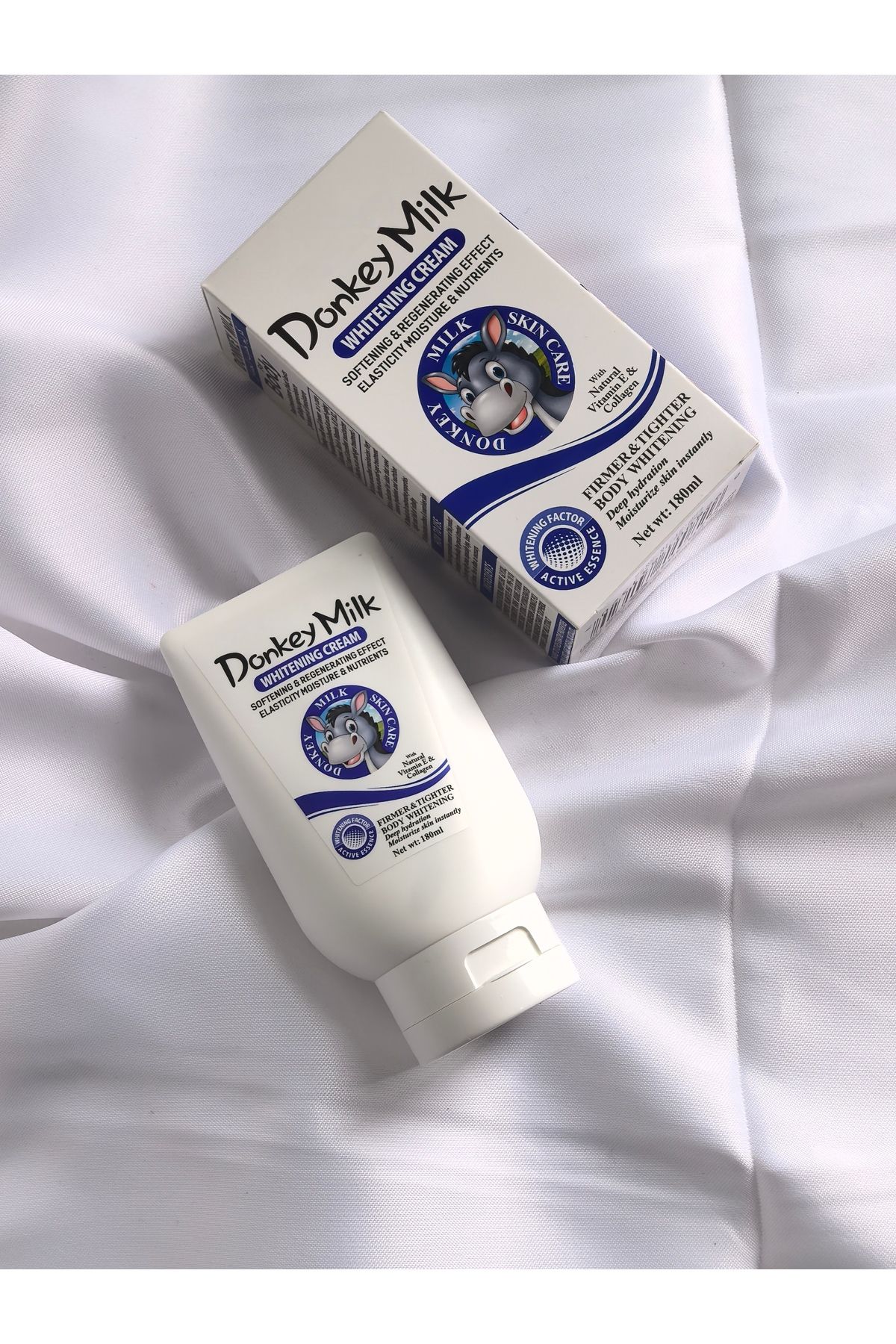 Lesvip's Eşek sütü özlü cilt beyazlatıcı, nemlendirici, yumuşatıcı ve besleyici krem 180ml