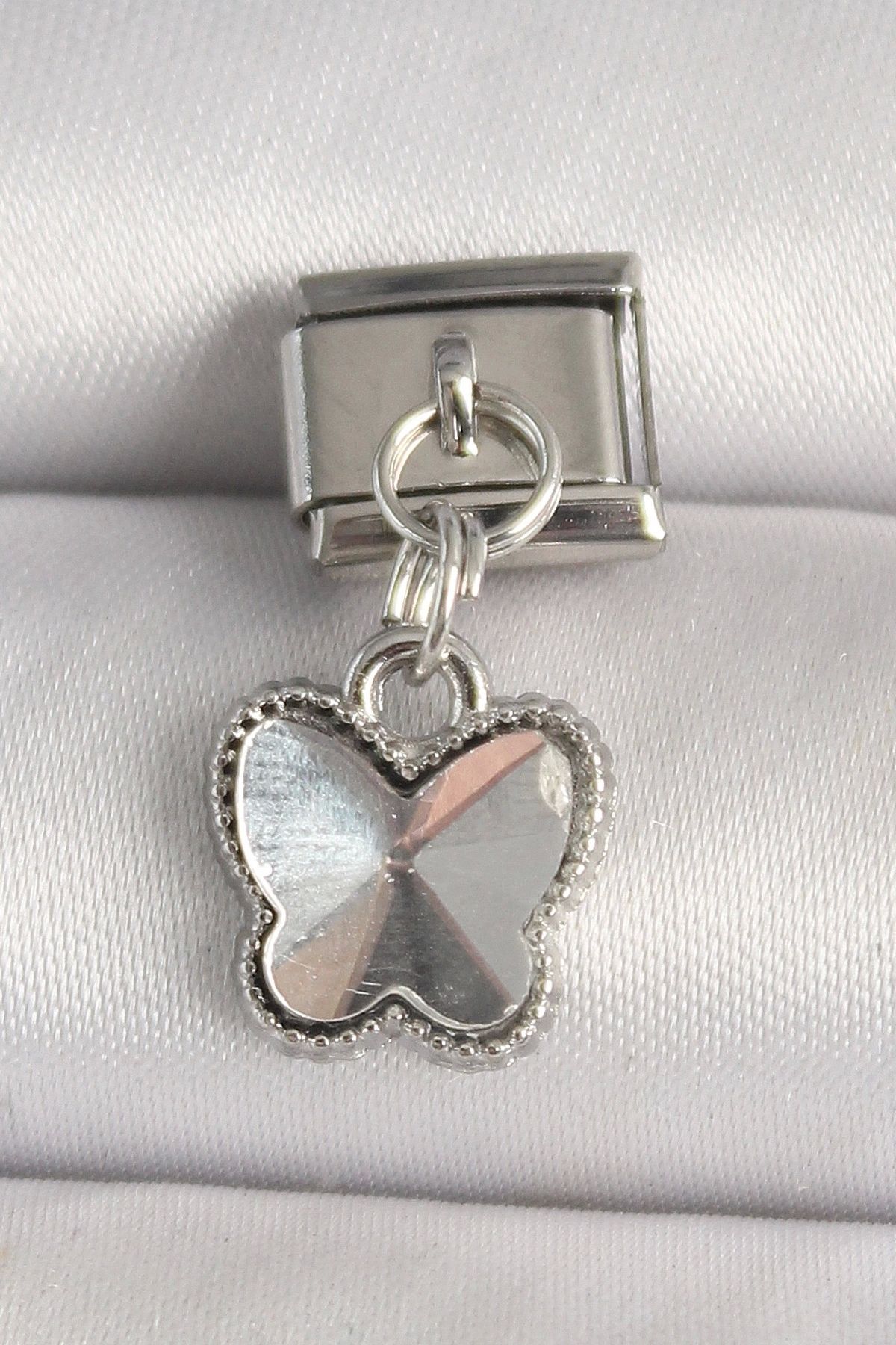 STOREMAX 316L Çelik Gümüş Renk Kelebek Model Nomination Charm