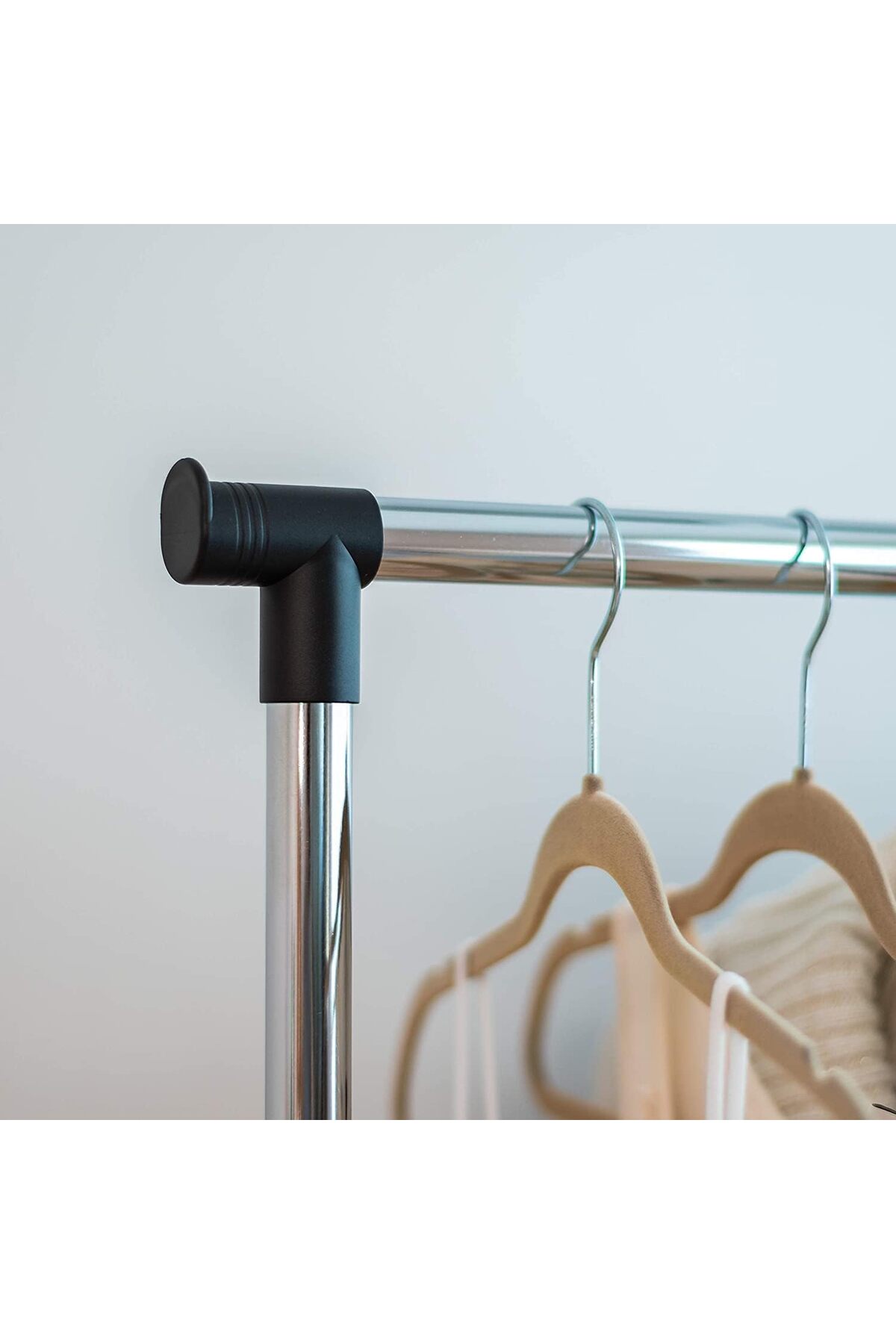 ستاند ملابس للمنزل مع رف تخزين للأحذية وعلاقة جانبية لتعليق الملابس,شماعة,سنجل بول