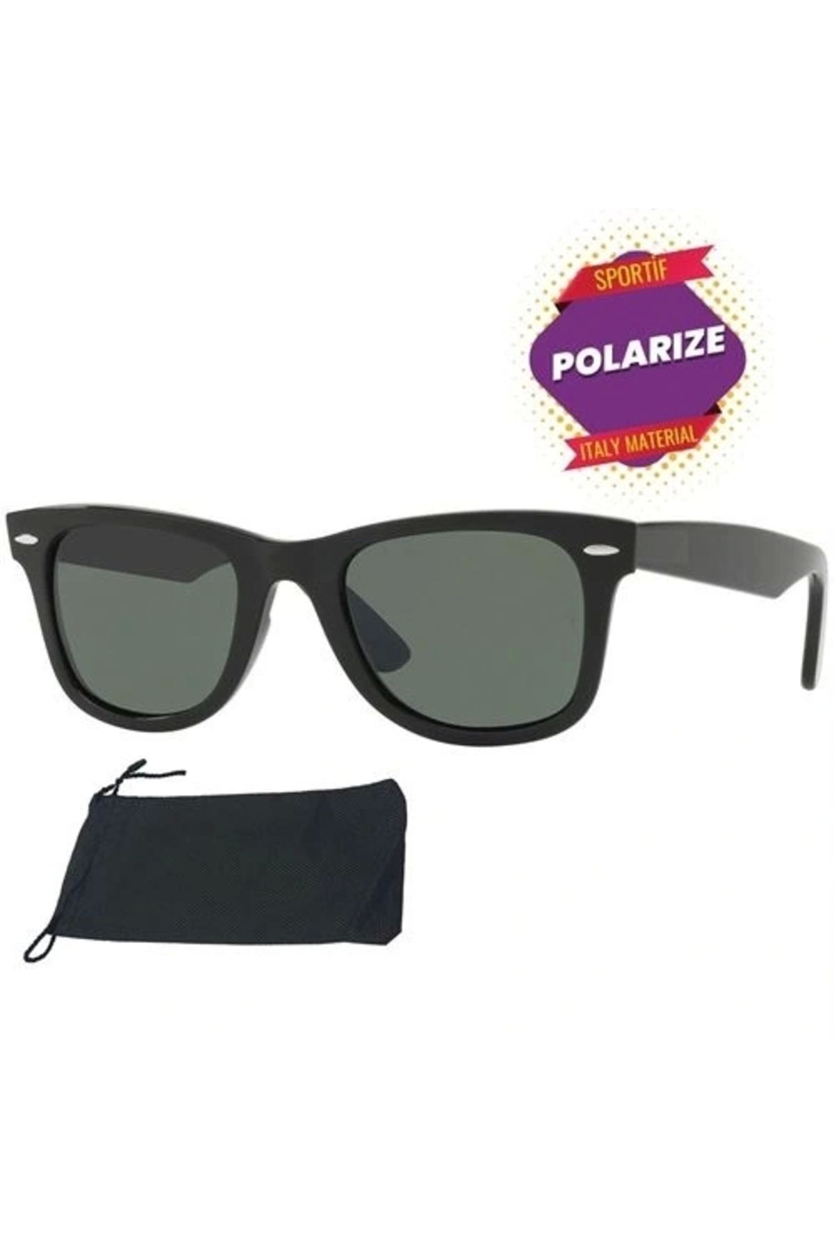 STOREMAX Kemik Polarized Siyah Erkek Güneş Gözlüğü