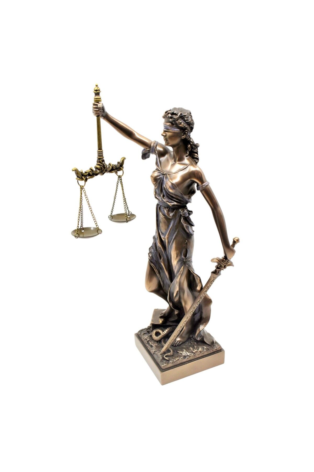 AYDINARTSHOP Veronese Yılan Figürlü Adalet Heykeli – Themis (Justitia)