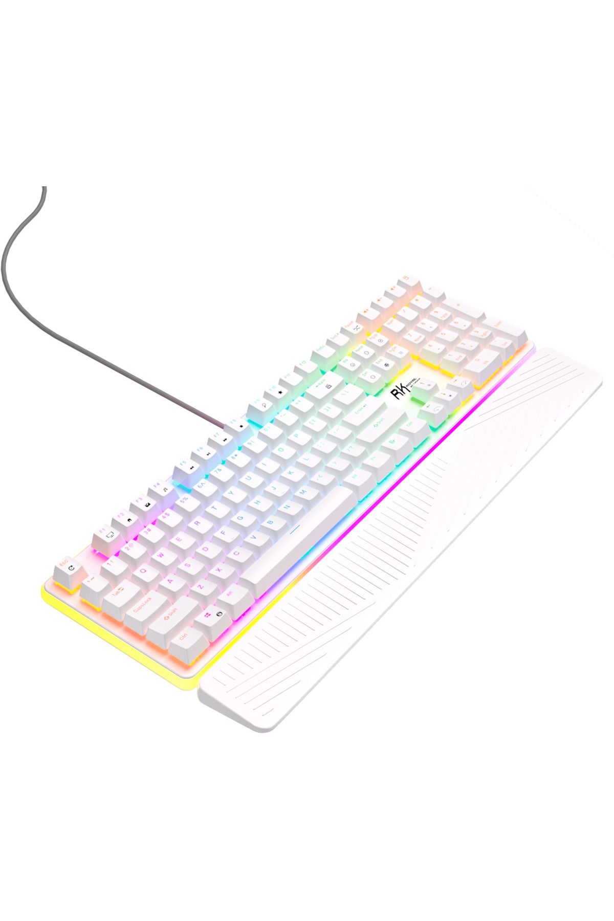 ROYAL KLUDGE RK918 Red Switch Beyaz PBT RGB Kablolu US Gaming Mekanik Klavye