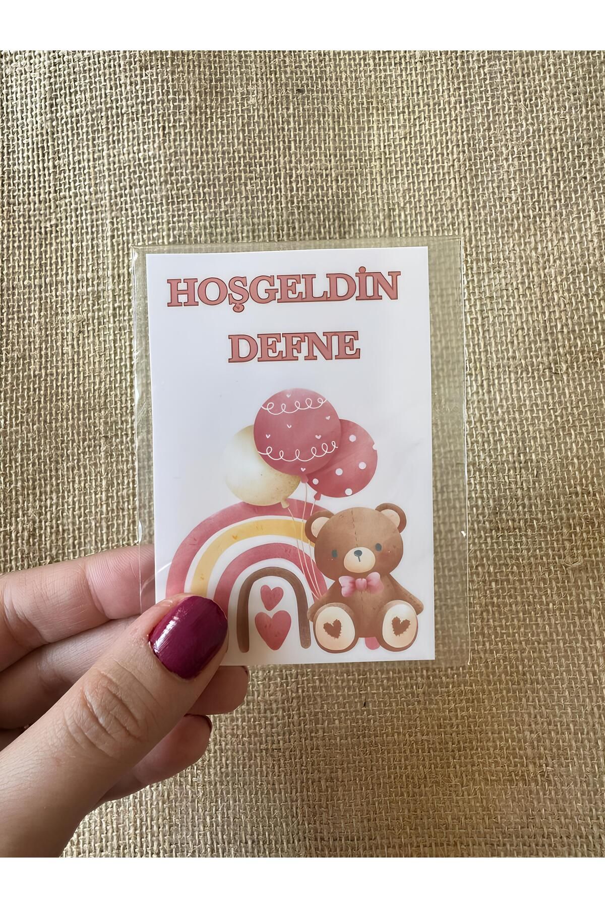Renkia Studio Hoşgeldin Kız Bebek Temalı 15’li Magnet Seti – Pembe Doğum Hediyeliği & Baby Shower