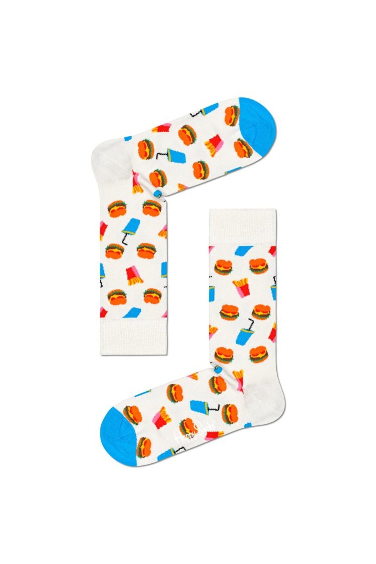 zetro ÖZEL SERİ İTHAL FOOD LOVER HAMBURGER TEMALI DİKİŞSİZ UNISEX ÇORAP