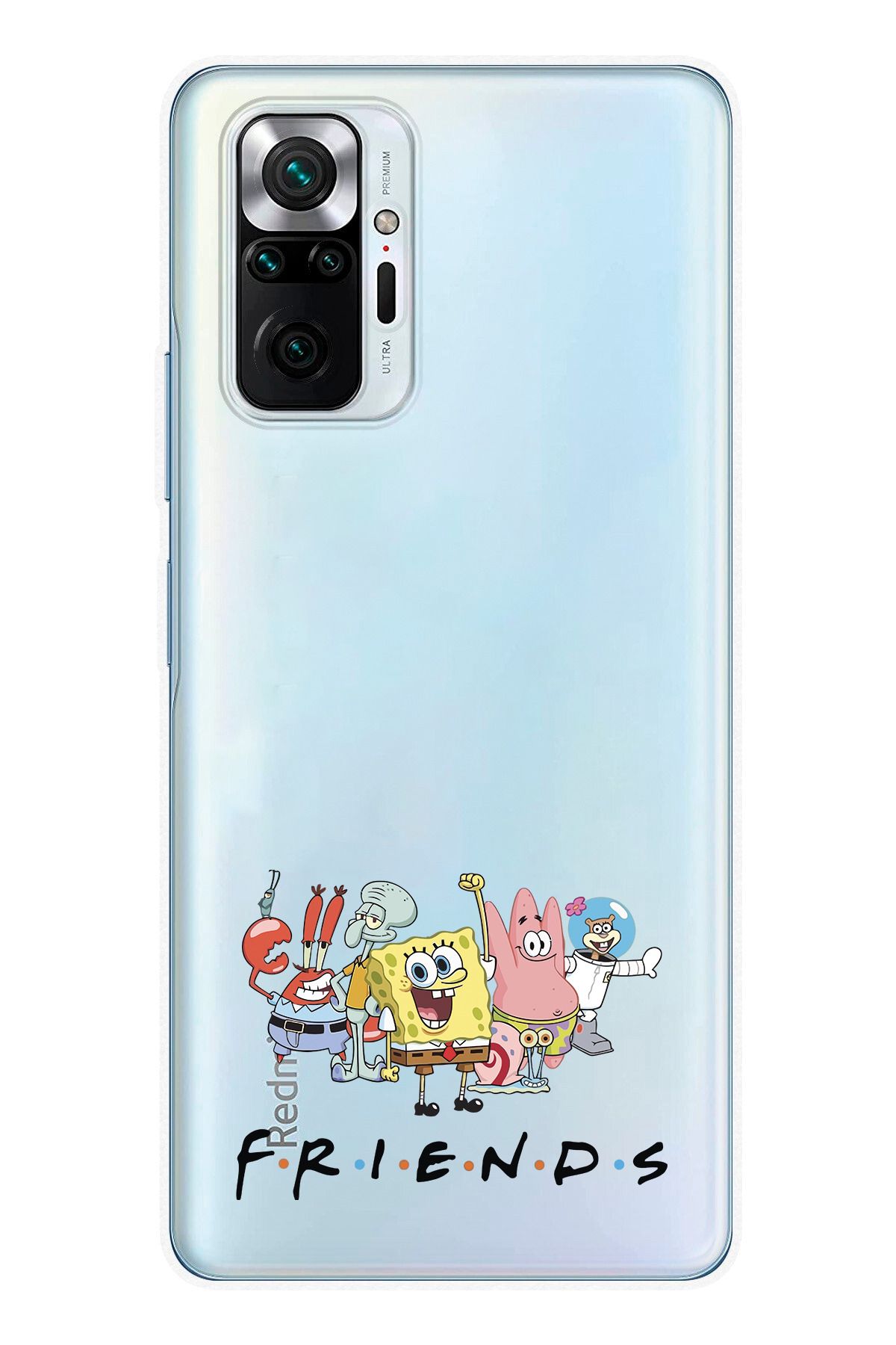 moonset Xiaomi Redmi Note 10 Pro Uyumlu Friends Tasarımlı Baskılı Şeffaf Telefon Kılıfı