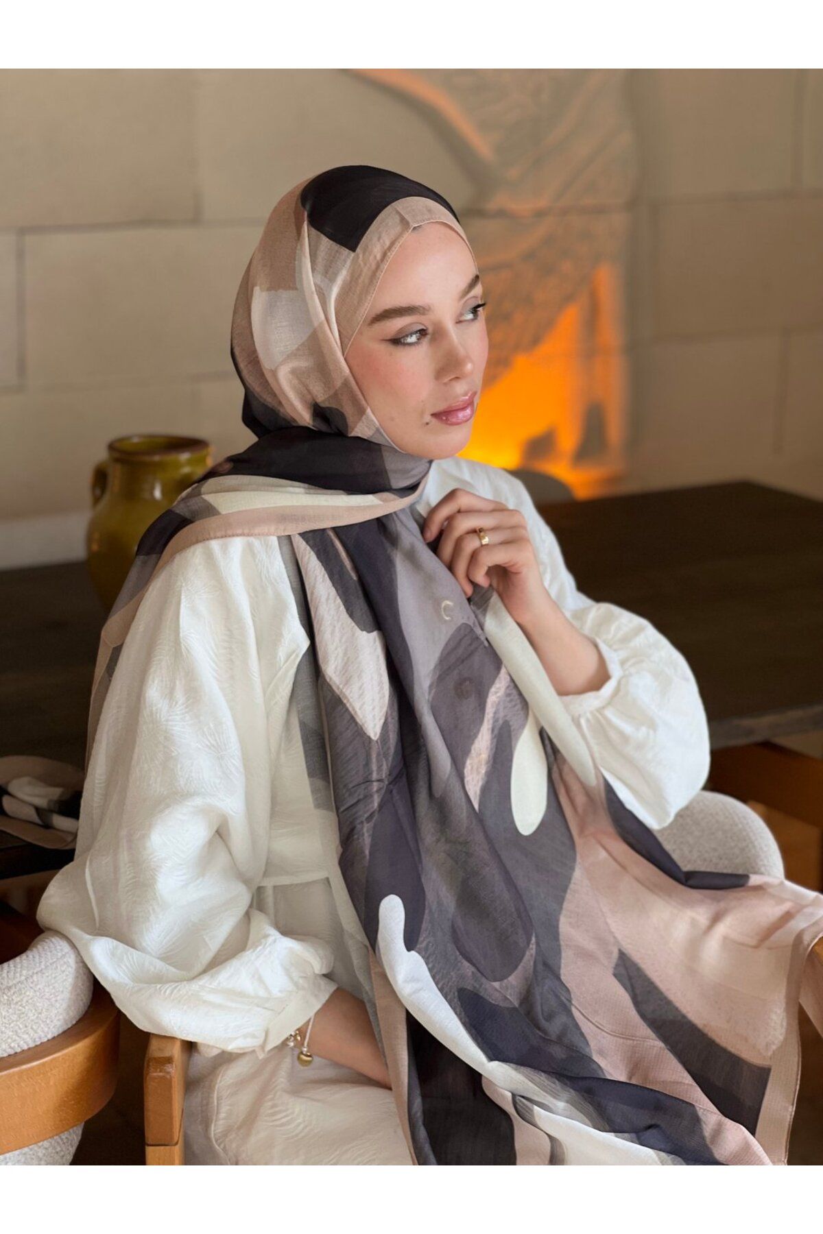 Modakaşmir Mevce Desen Lina Şal
