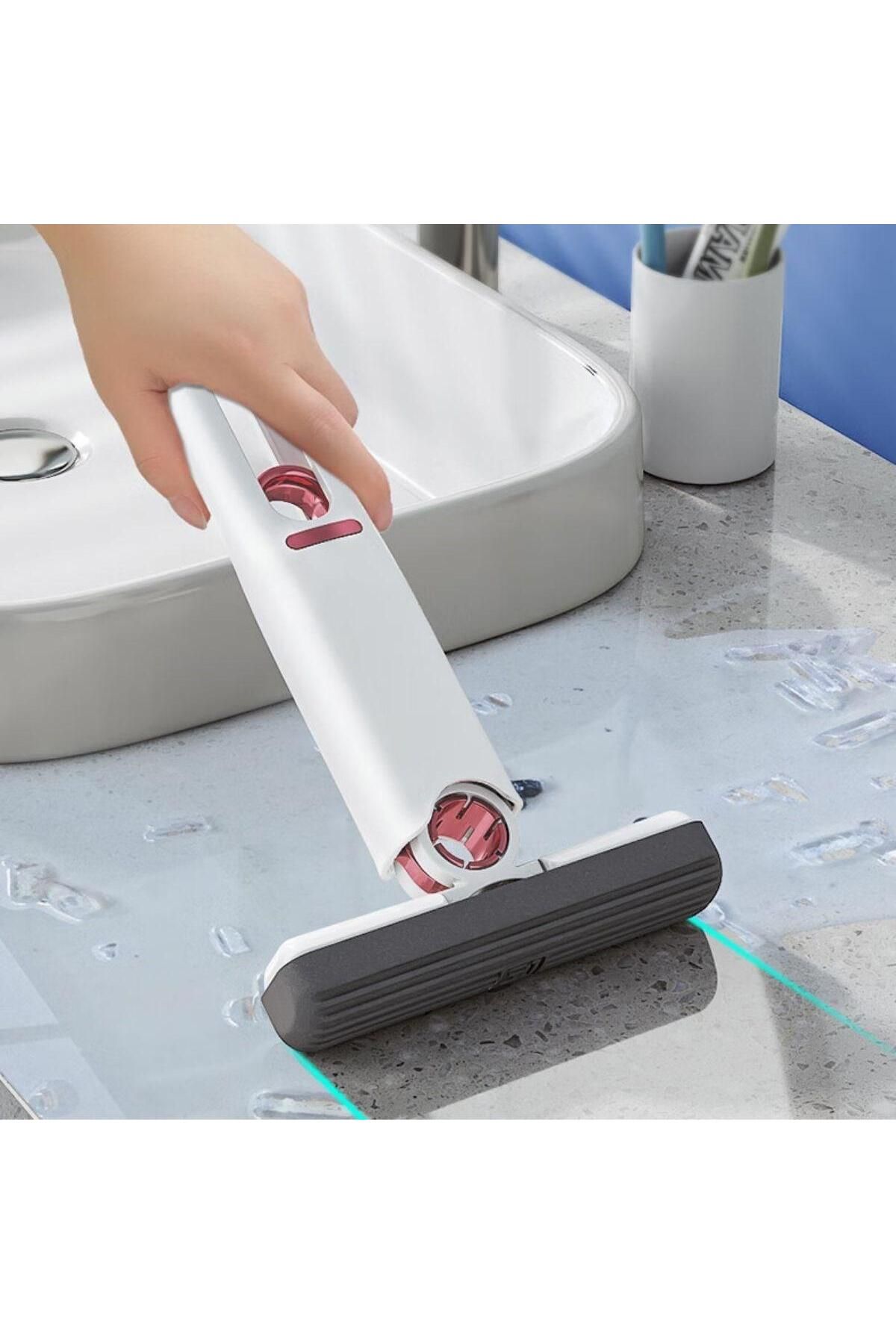NEZADE STORE Kendinden Sıkmalı Mini Mop Cam Fayans Mini Temizlik Mopu
