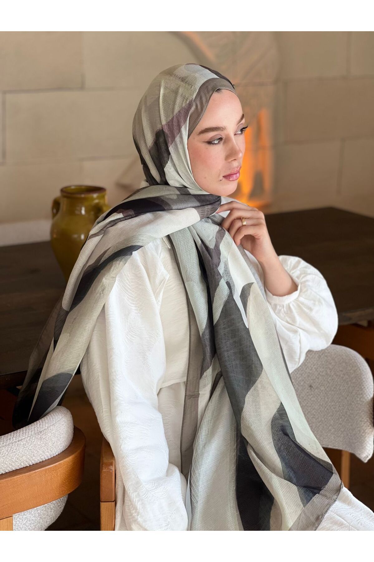 Modakaşmir Mevce Desen Lina Şal