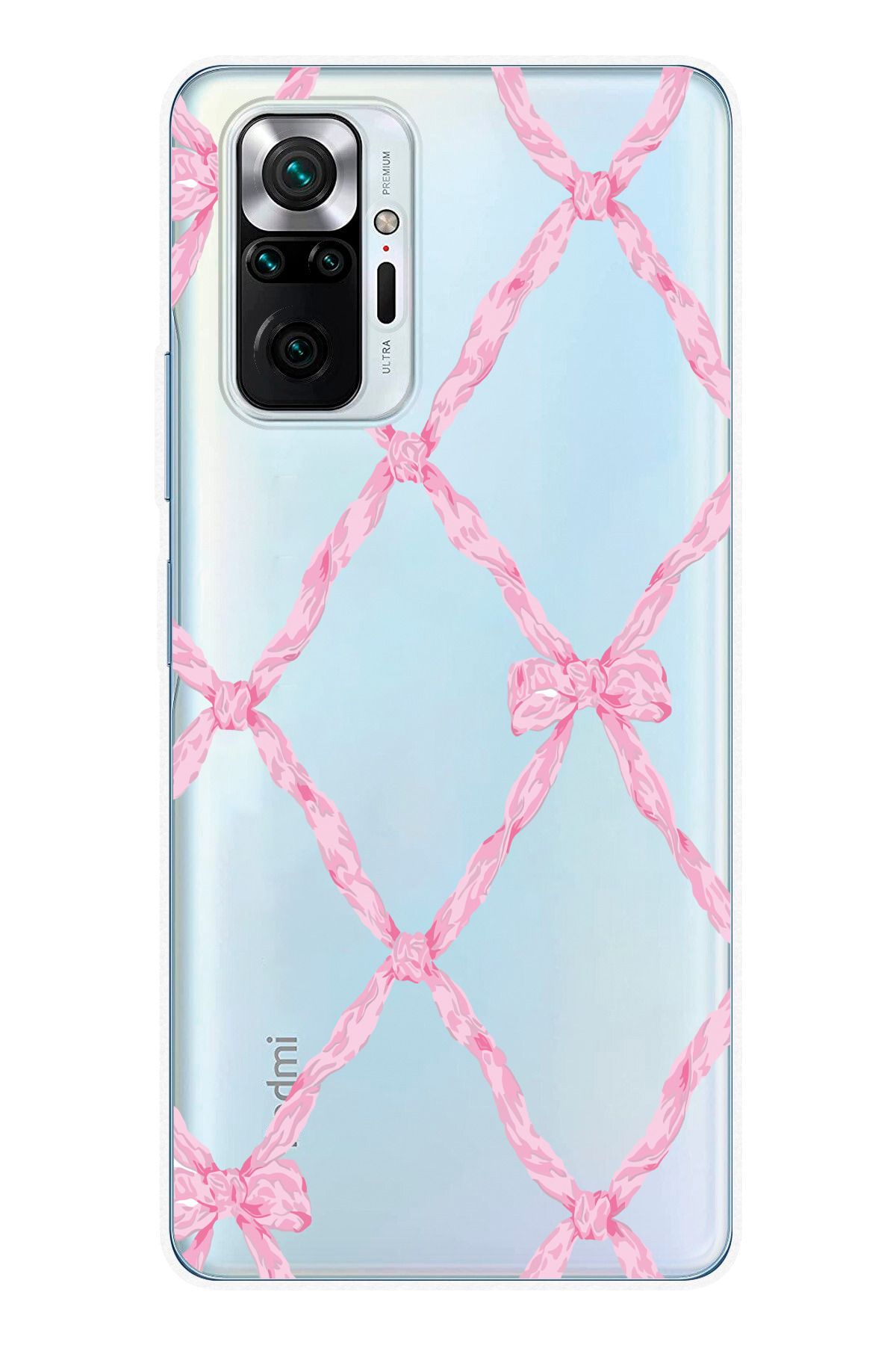 moonset Xiaomi Redmi Note 10 Pro Uyumlu Fiyonk Tasarımlı Baskılı Şeffaf Telefon Kılıfı