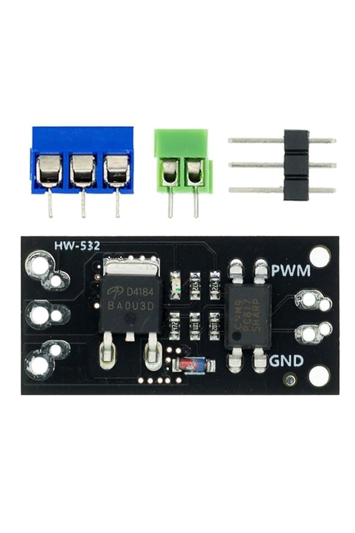 Alkatronik AOD4184 Mosfet Sürücü Modül Optokuplör izolasyon 40V 50A 50W Pwm Hız Kontrol Motor Selenoid Valf Led
