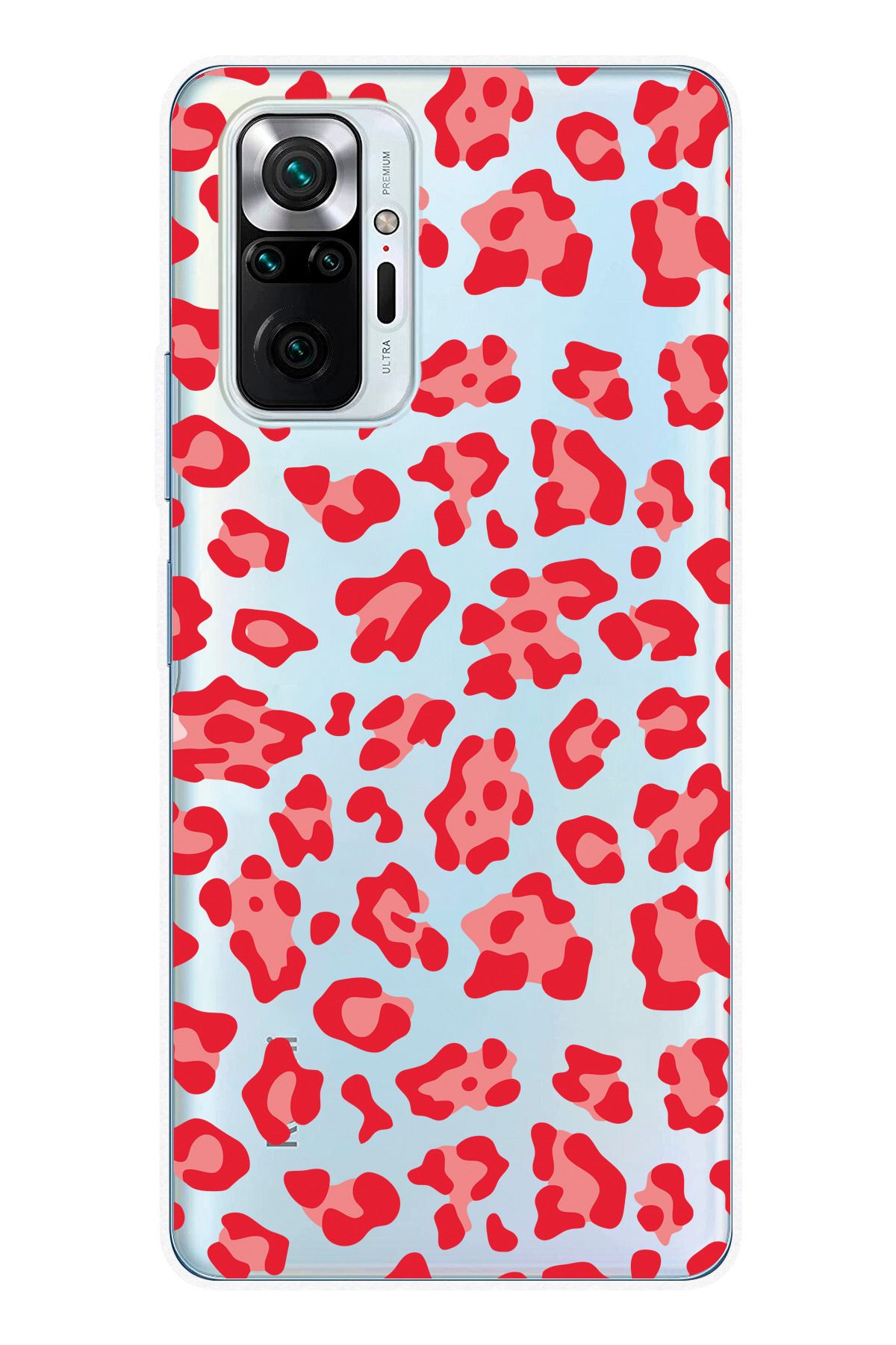 moonset Xiaomi Redmi Note 10 Pro Uyumlu Leopar Desen Tasarımlı Baskılı Şeffaf Telefon Kılıfı