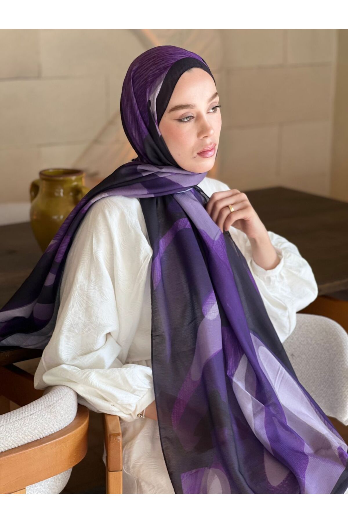 Modakaşmir Mevce Desen Lina Şal