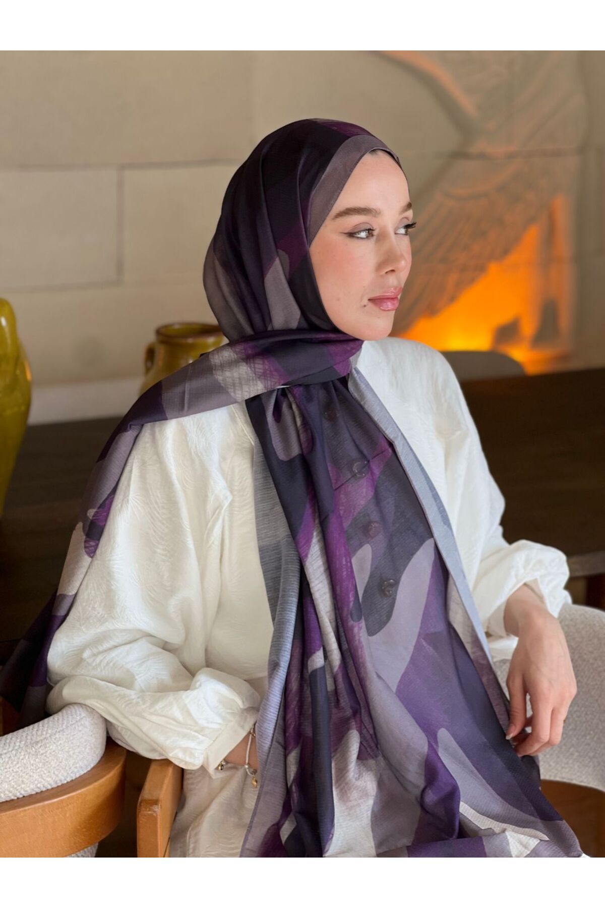 Modakaşmir Mevce Desen Lina Şal