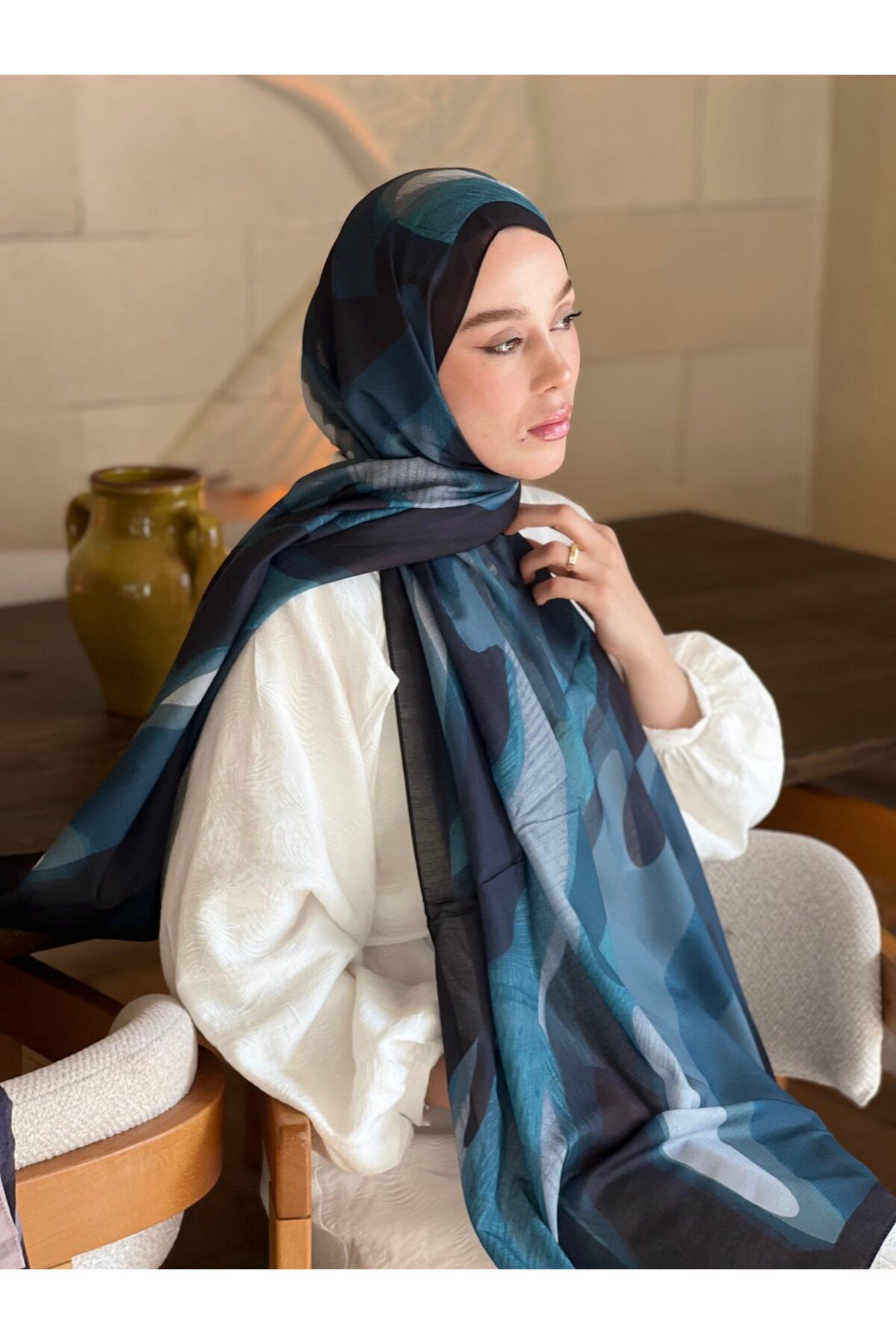 Modakaşmir Mevce Desen Lina Şal