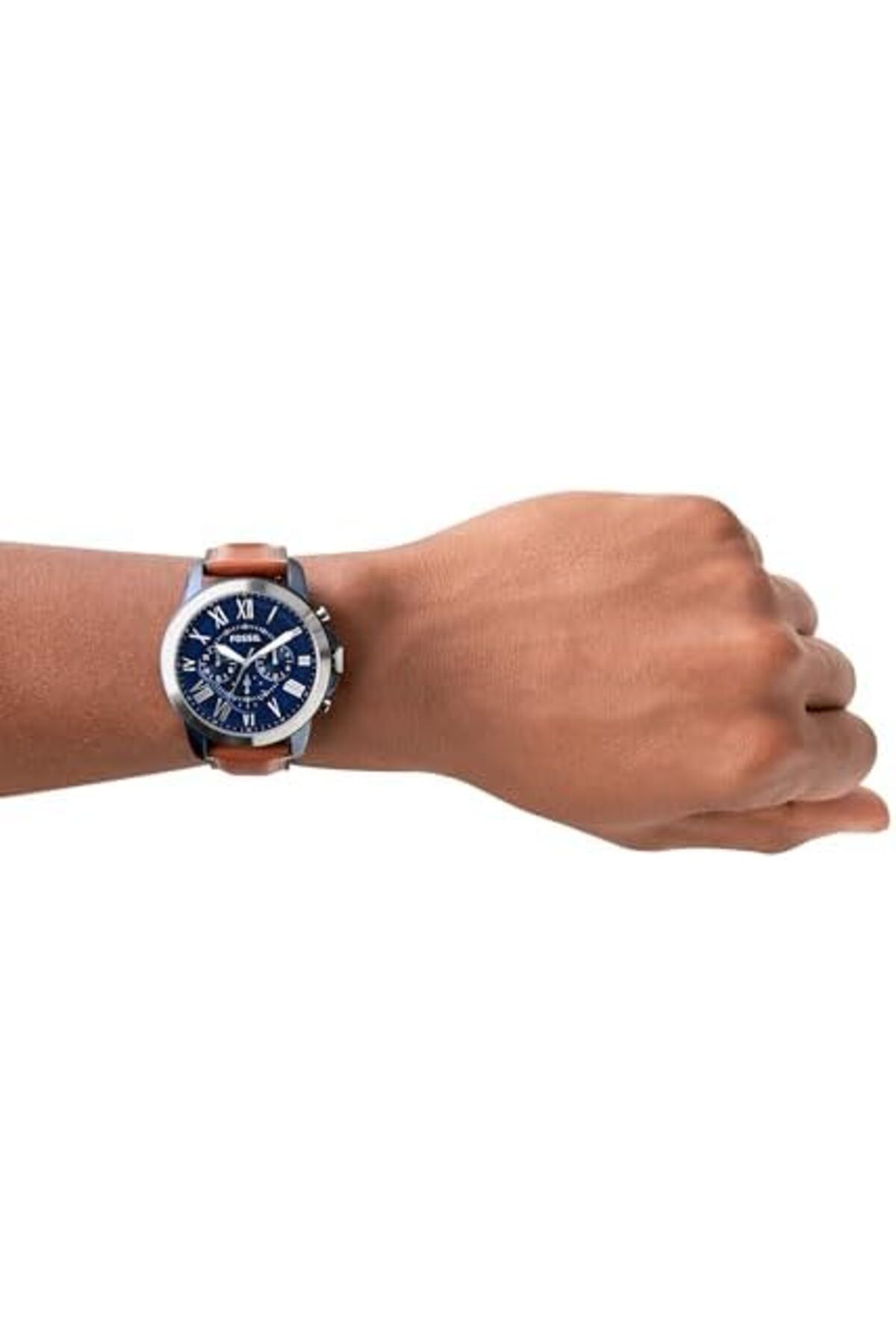 Fossil-Leather Mens Quartz Watch 8