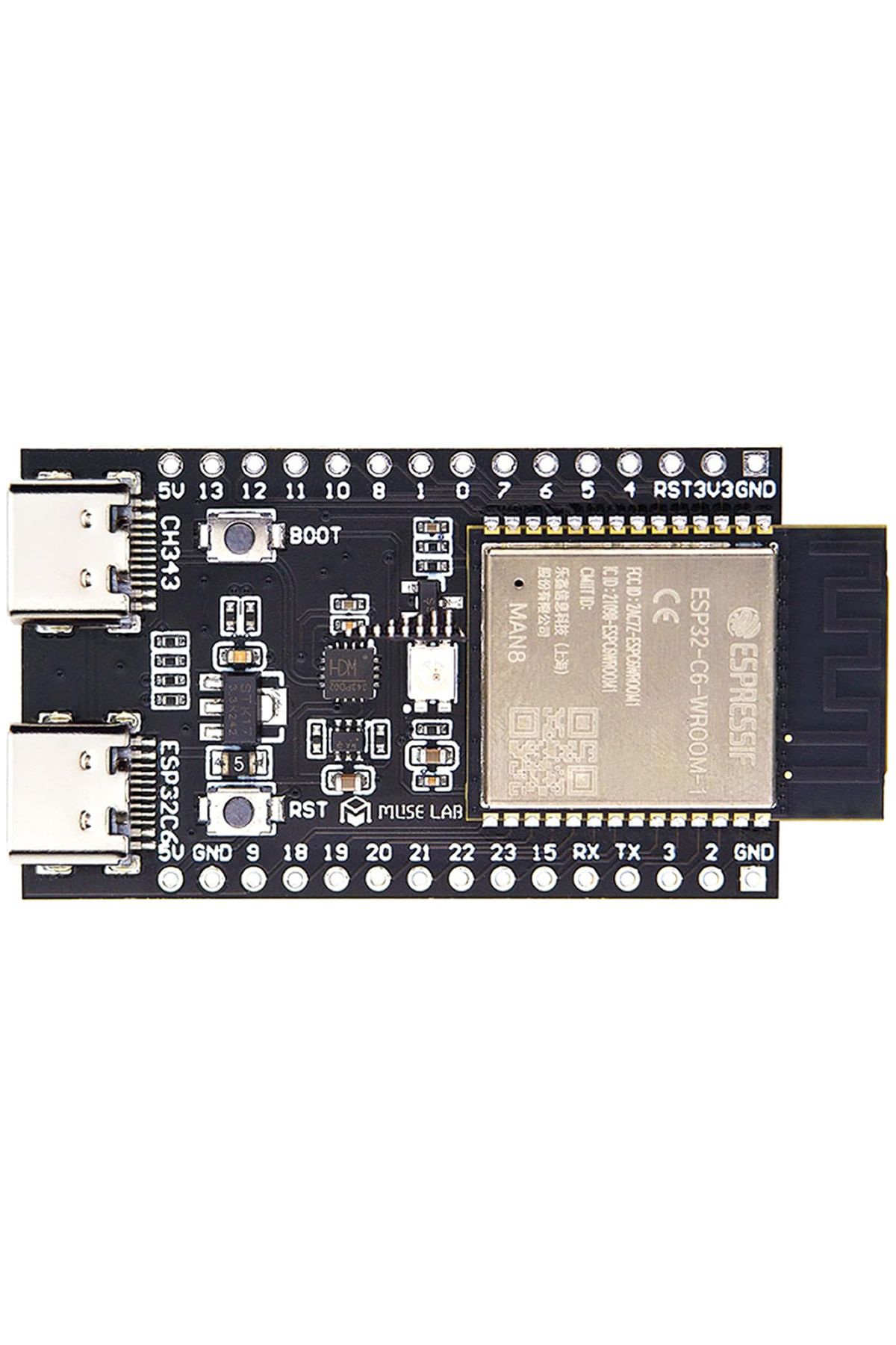 Alkatronik ESP32-C6 DevKit Wifi 6 ve Bluetooth 5 Modül Geliştirme Kartı ESP32-C6-WROOM-1 32 Bit 160Mhz 8 Mbyte